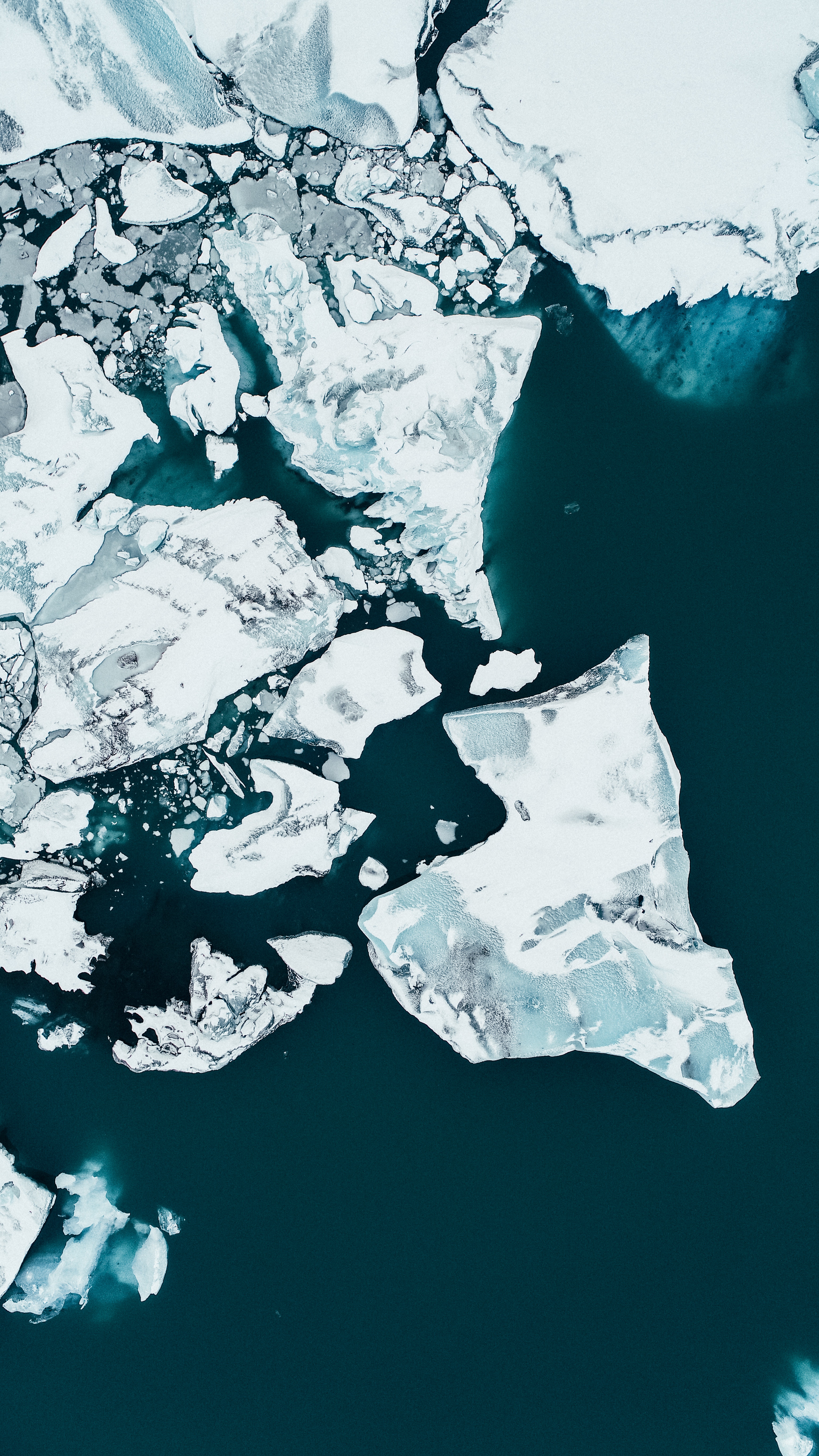 view from above, nature, iceberg, ice, glacier, ice floes