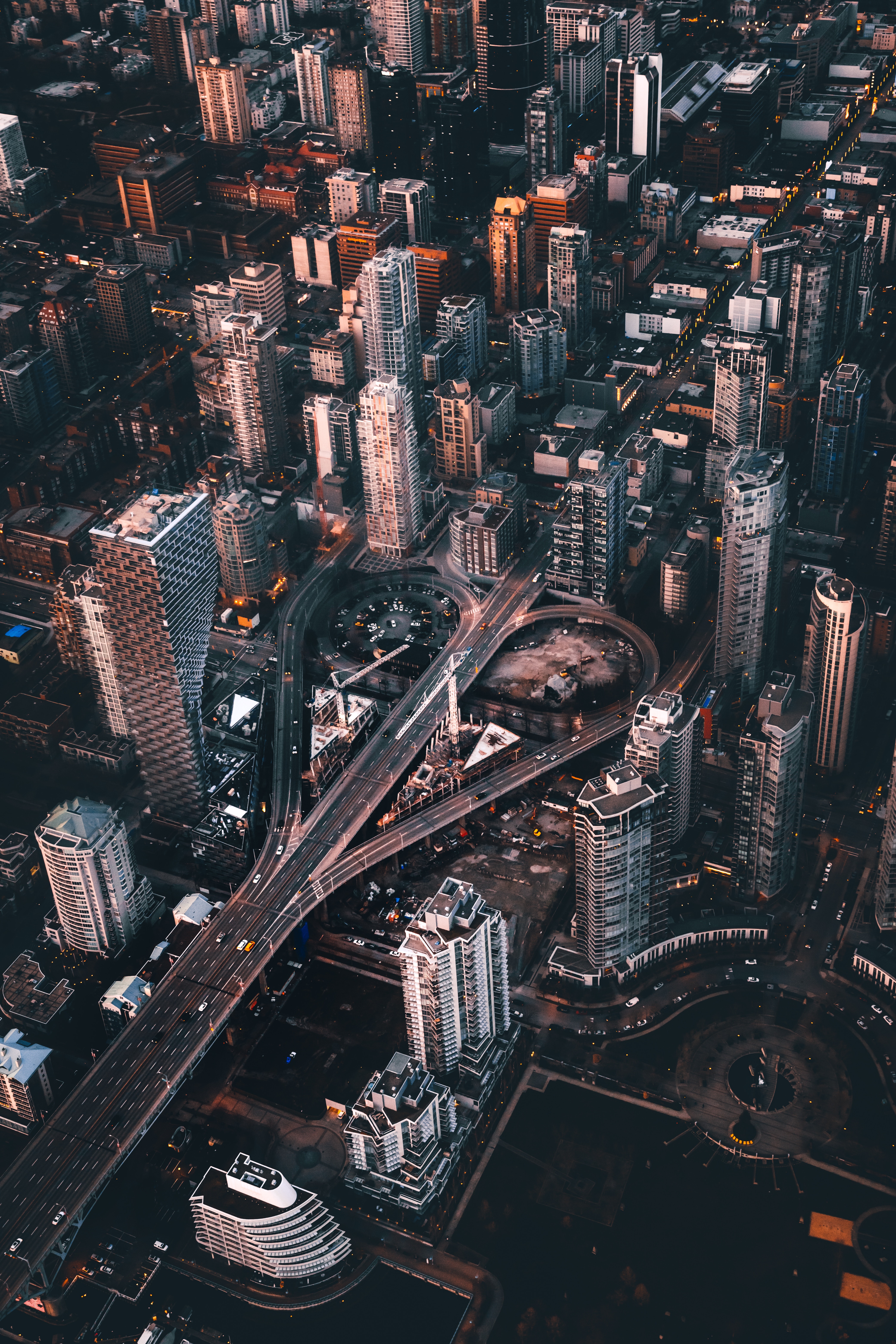 vancouver, canada, cities, architecture, city, view from above Phone Background