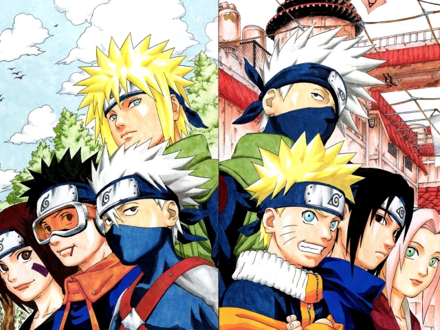 Baixar papel de parede para celular de Anime, Naruto, Sasuke Uchiha, Sakura Haruno, Minato Namikaze, Naruto Uzumaki, Kakashi Hatake, Rin Nohara, Obito Uchiha gratuito.