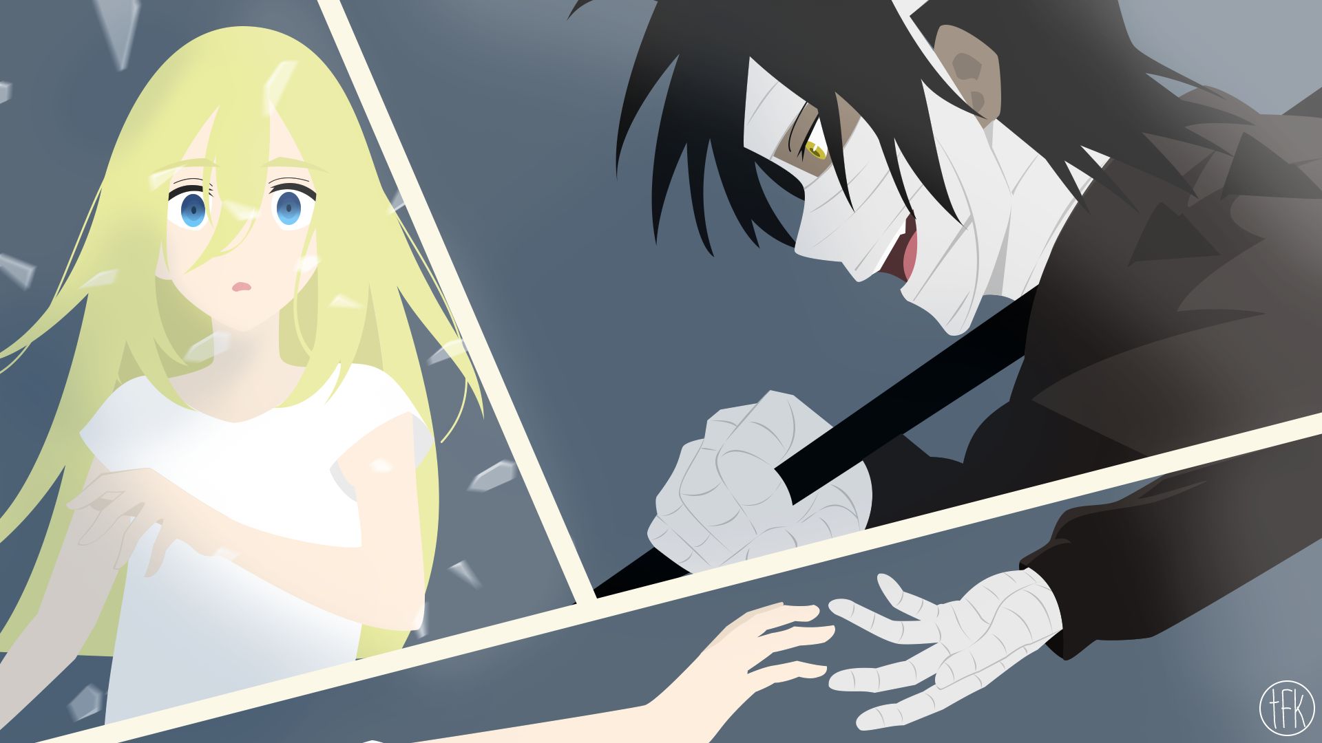 Baixe gratuitamente a imagem Anime, Rachel Gardner, Satsuriku No Tenshi, Zack (Anjos Da Morte) na área de trabalho do seu PC