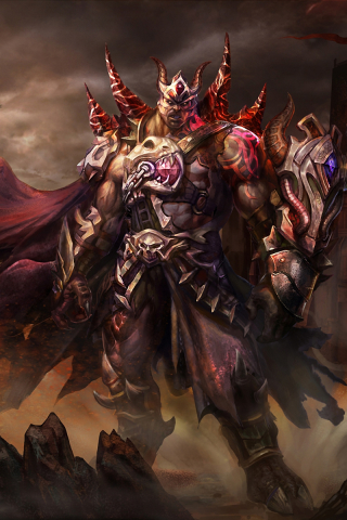 Download mobile wallpaper Fantasy, Dark, Warrior for free.