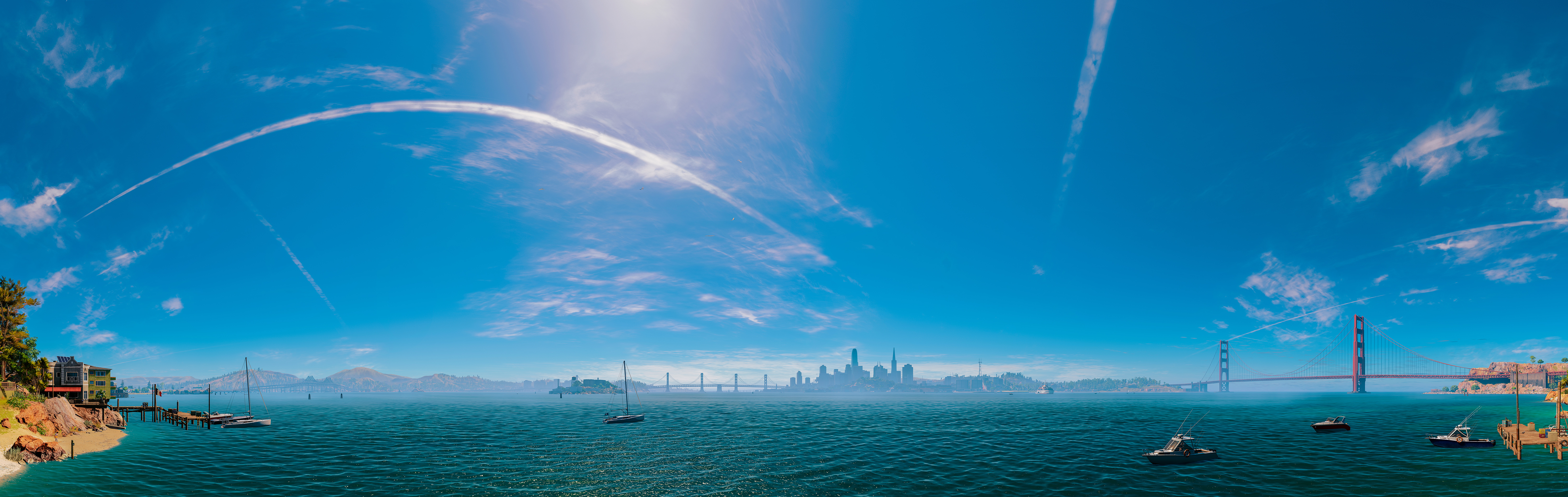 Download mobile wallpaper Sky, Watch Dogs, San Francisco, Golden Gate, Video Game, Watch Dogs 2 for free.