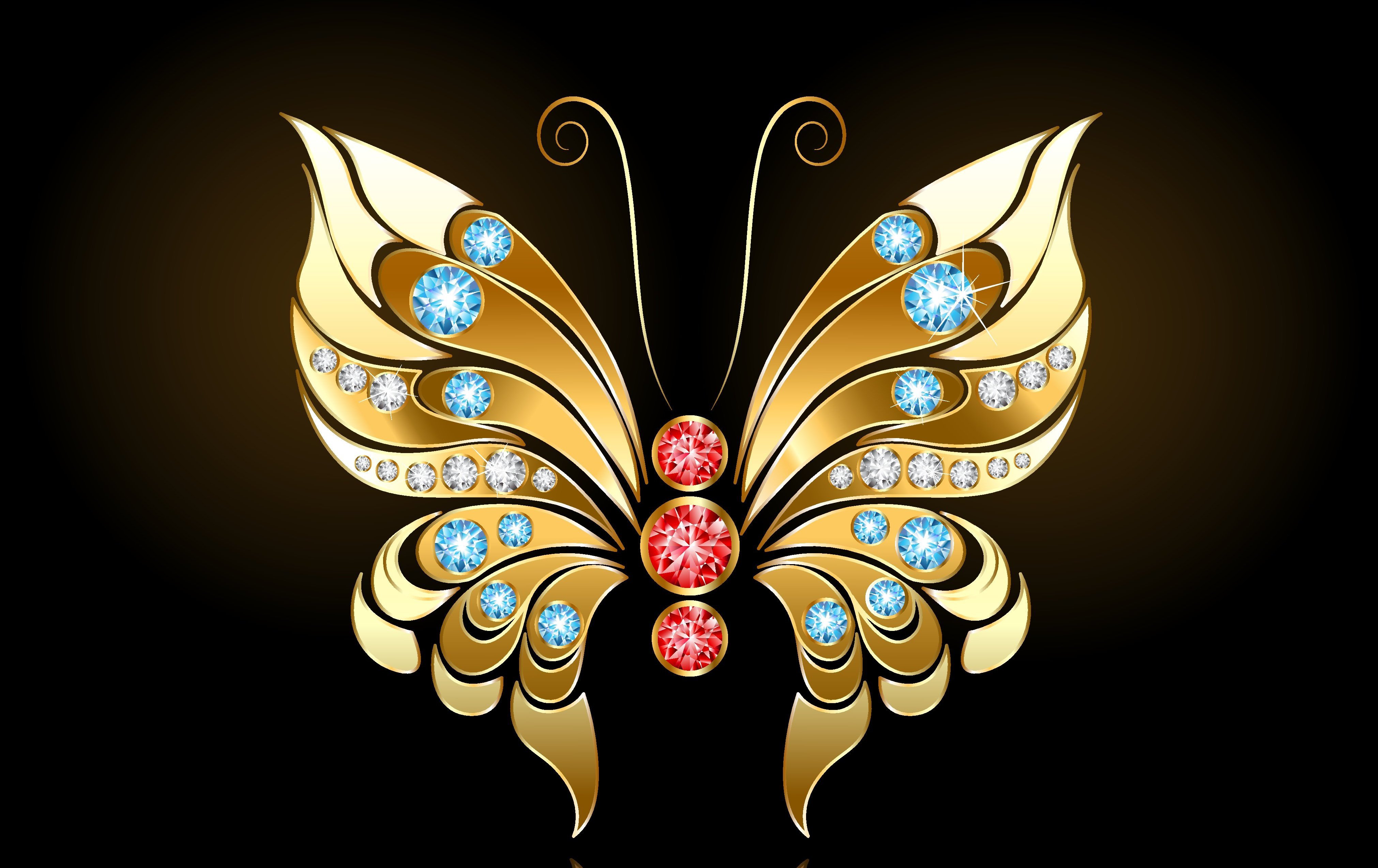 Free download wallpaper Jewelry, Butterfly, Artistic, Diamond on your PC desktop