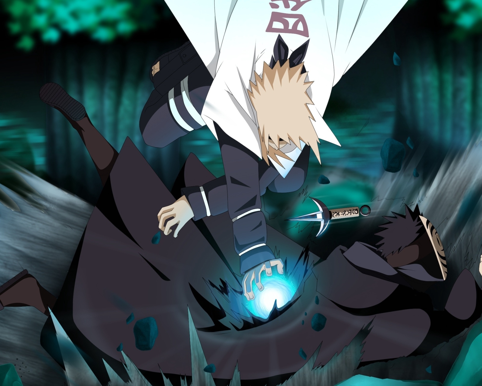 Free download wallpaper Anime, Naruto, Minato Namikaze, Obito Uchiha on your PC desktop