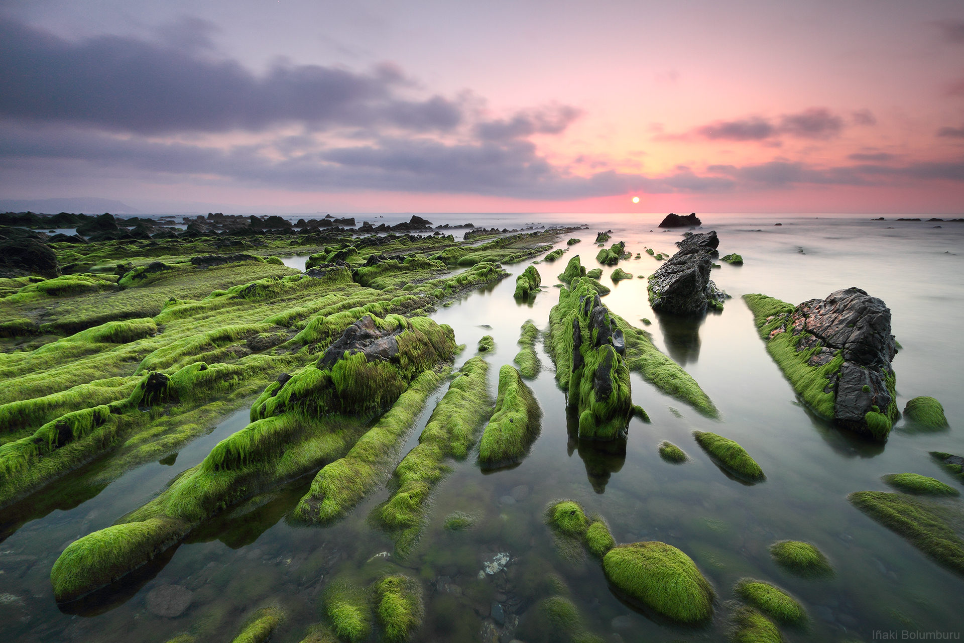 Laden Sie das Horizont, Stein, Moos, Meer, Sonnenuntergang, Erde/natur, Meereslandschaft-Bild kostenlos auf Ihren PC-Desktop herunter