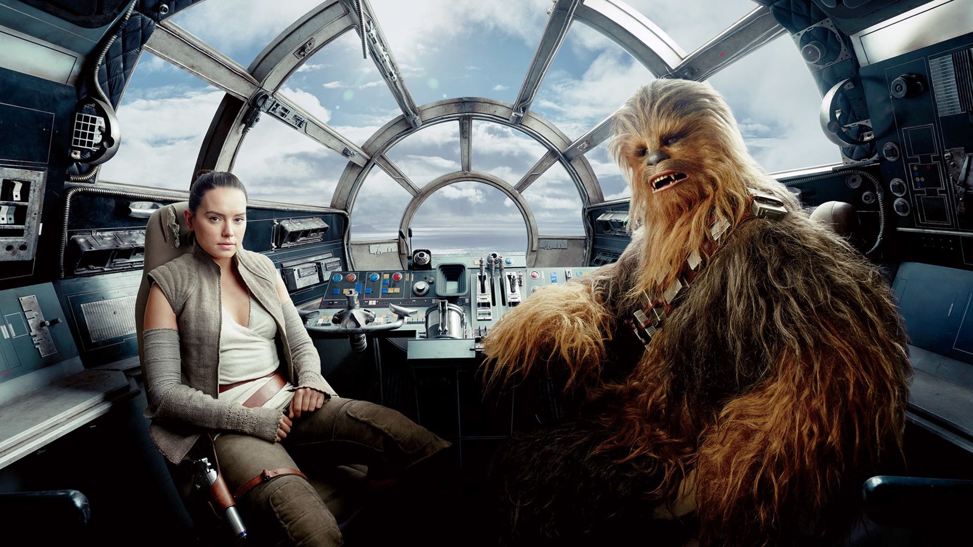 Baixe gratuitamente a imagem Filme, Guerra Das Estrelas, Chewbacca, Daisy Ridley, Rei (Guerra Nas Estrelas), Star Wars: Os Últimos Jedi na área de trabalho do seu PC