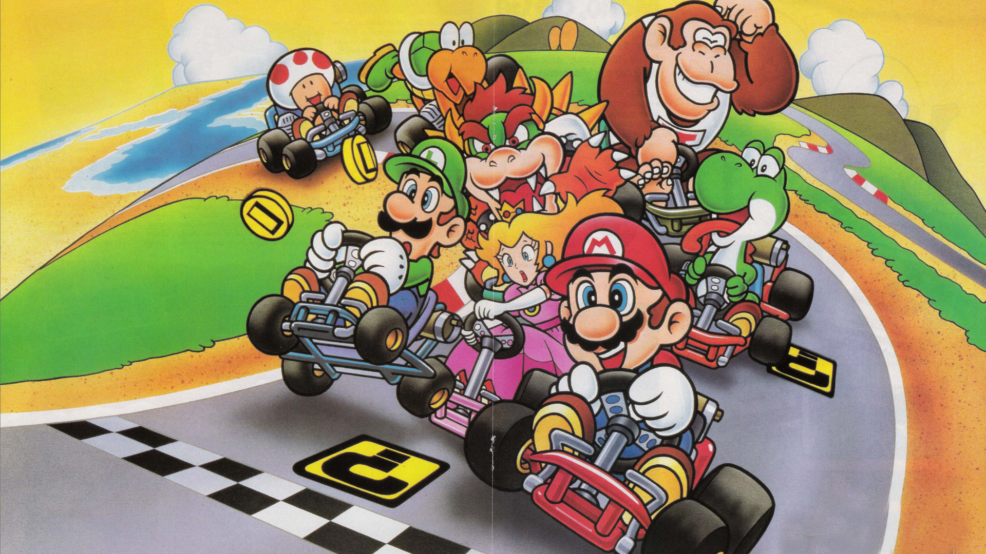 Die besten Super Mario Kart-Hintergründe für den Telefonbildschirm