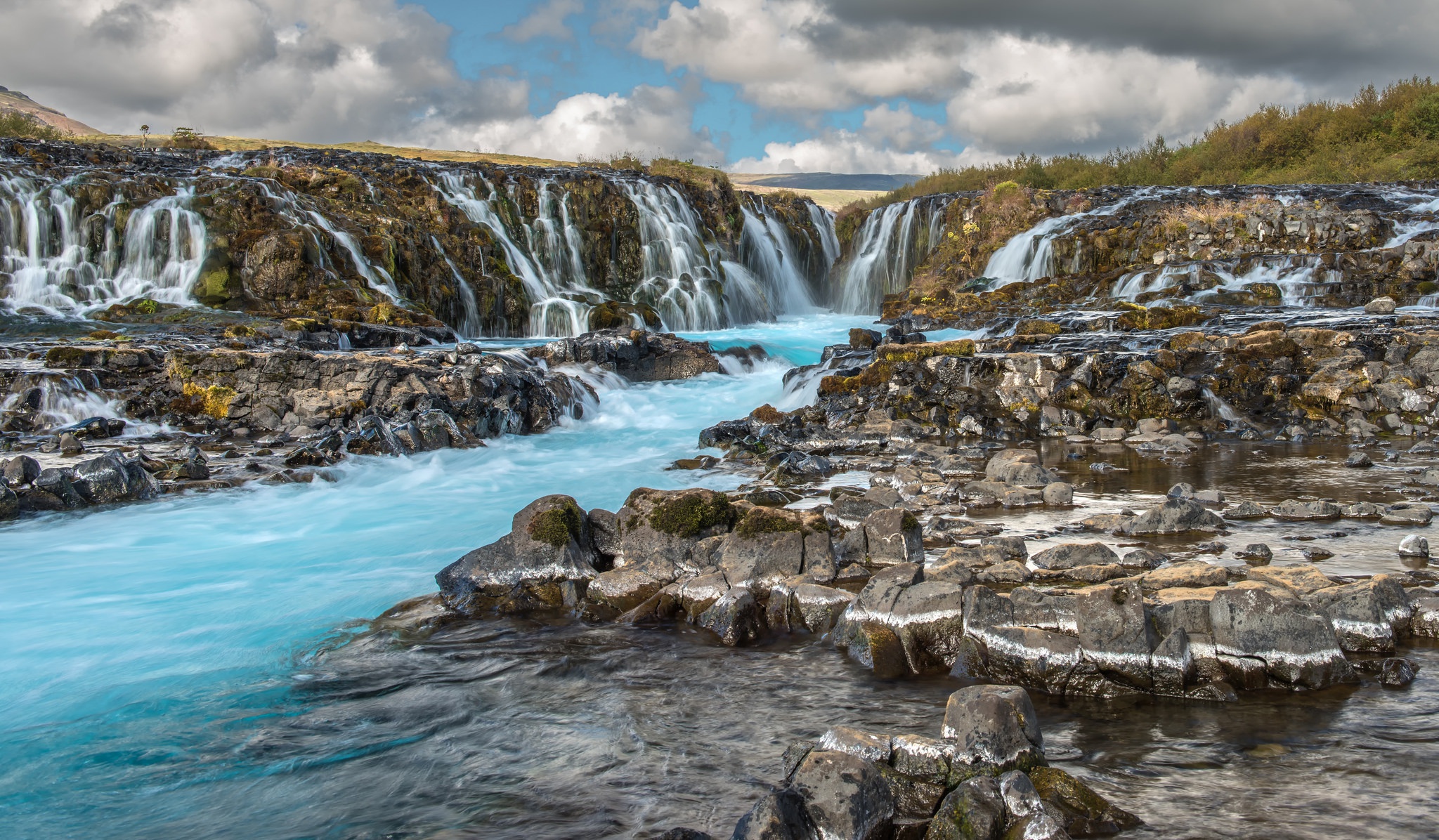 PCデスクトップに滝, 地球, アイスランド, ブルアルフォス画像を無料でダウンロード