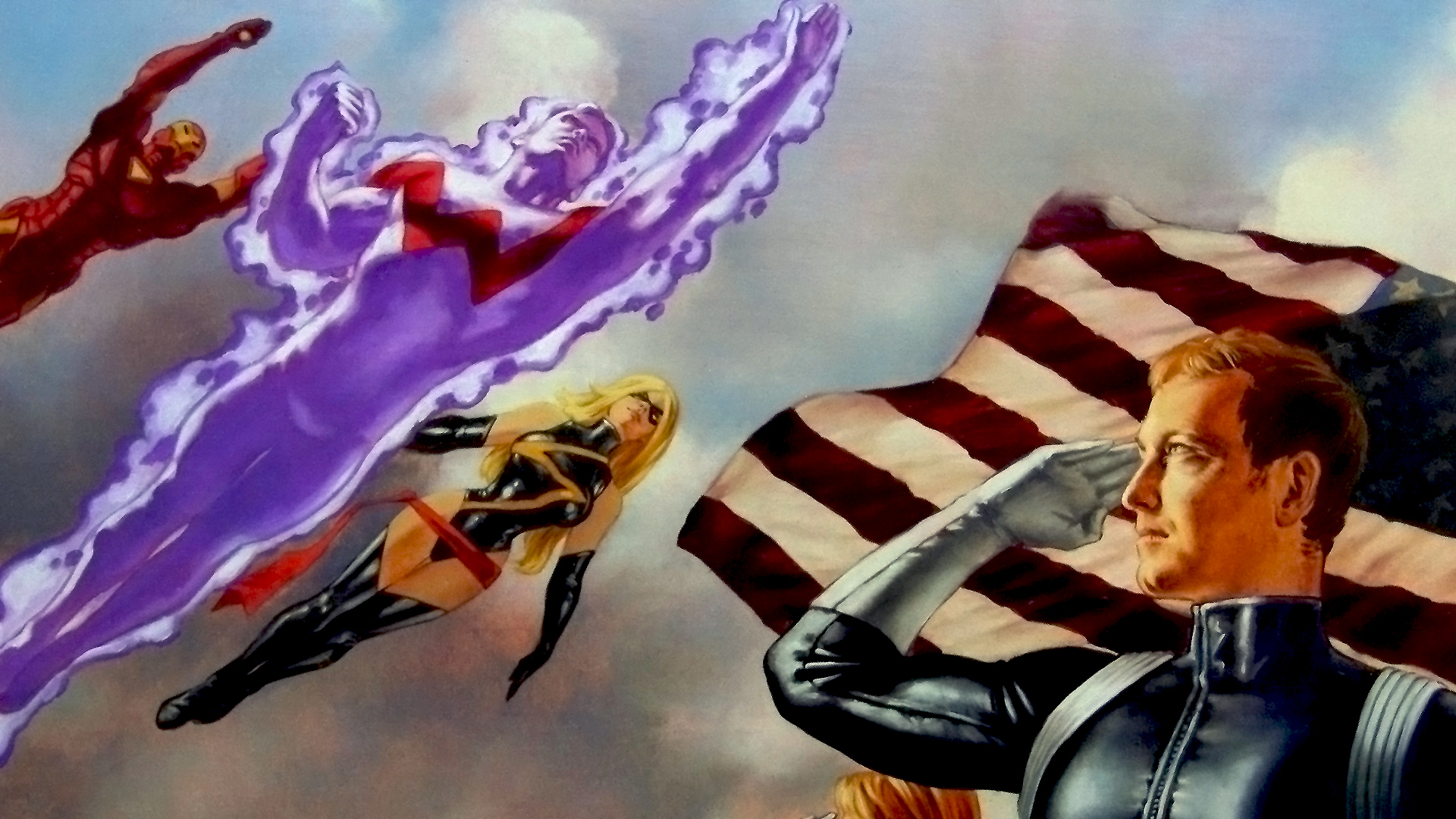 Download mobile wallpaper Iron Man, Comics, Ms Marvel, Civil War: Front Line for free.