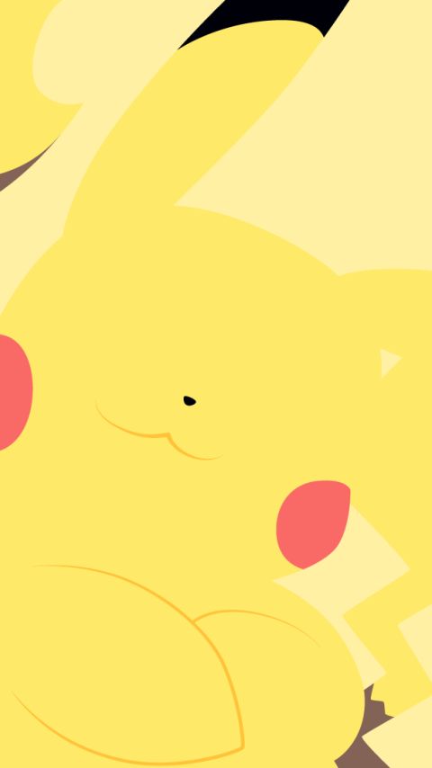 Handy-Wallpaper Vektor, Pokémon, Minimalistisch, Pikachu, Animes kostenlos herunterladen.