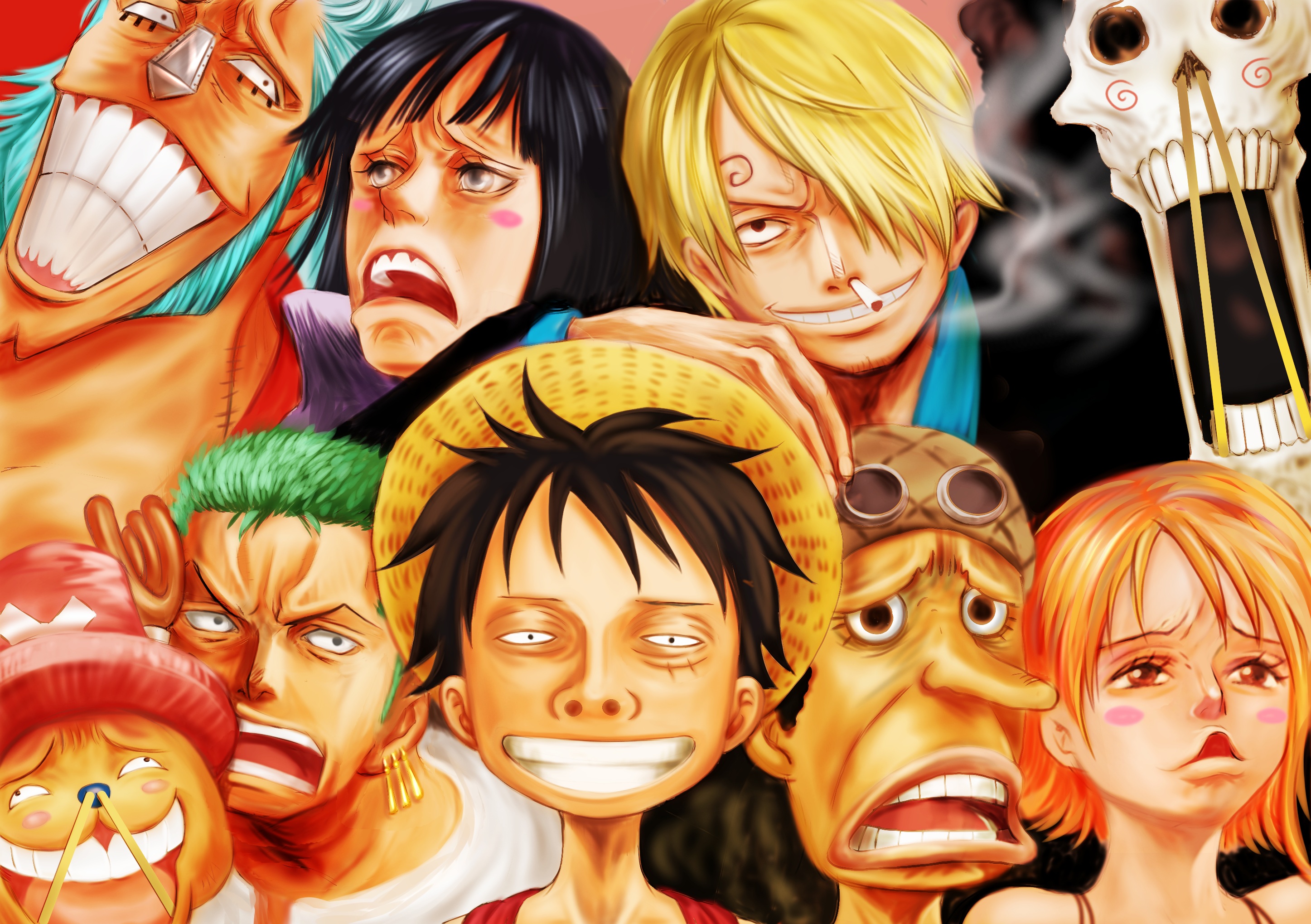 Baixe gratuitamente a imagem Brook (One Piece), Franky (One Piece), Nami (One Piece), Nico Robin, Roronoa Zoro, Sanji (One Piece), Tony Tony Chopper, Usopp (One Piece), Monkey D Luffy, One Piece, Anime na área de trabalho do seu PC