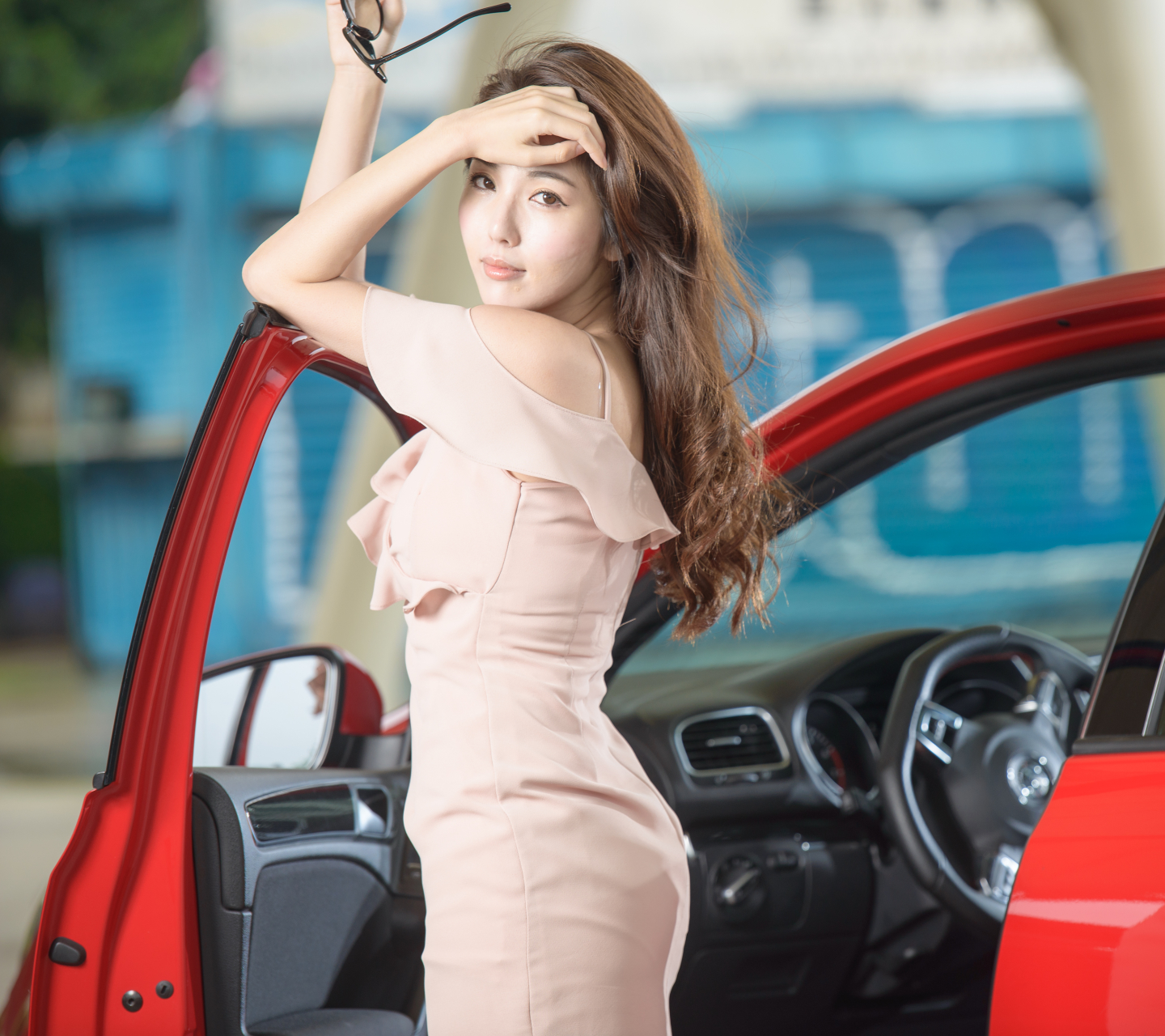 Download mobile wallpaper Car, Model, Women, Asian, Catherine, Taiwanese for free.