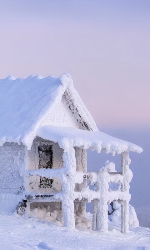 Download mobile wallpaper Winter, Nature, Ice, Snow, House, Photography for free.