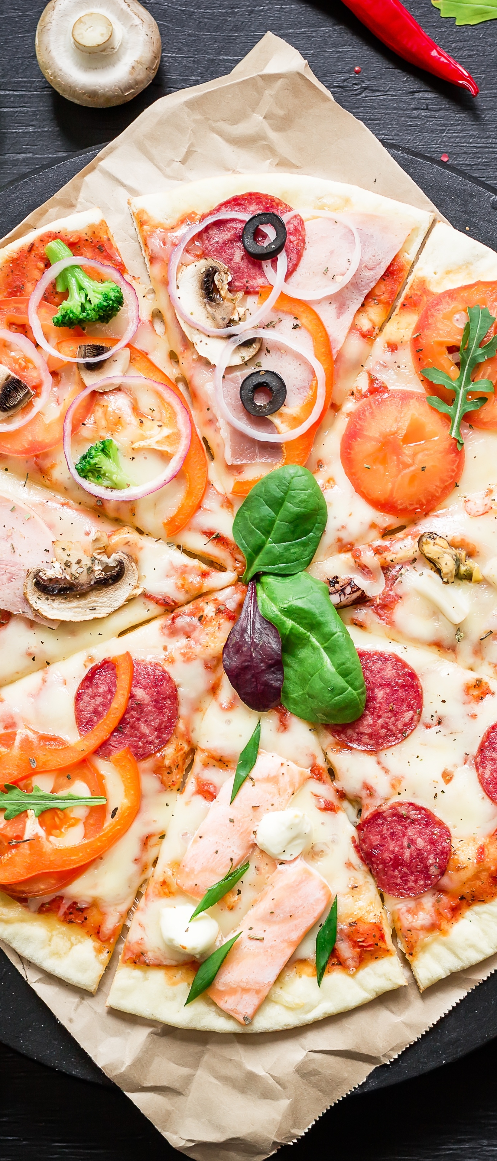 Download mobile wallpaper Food, Pizza, Tomato for free.