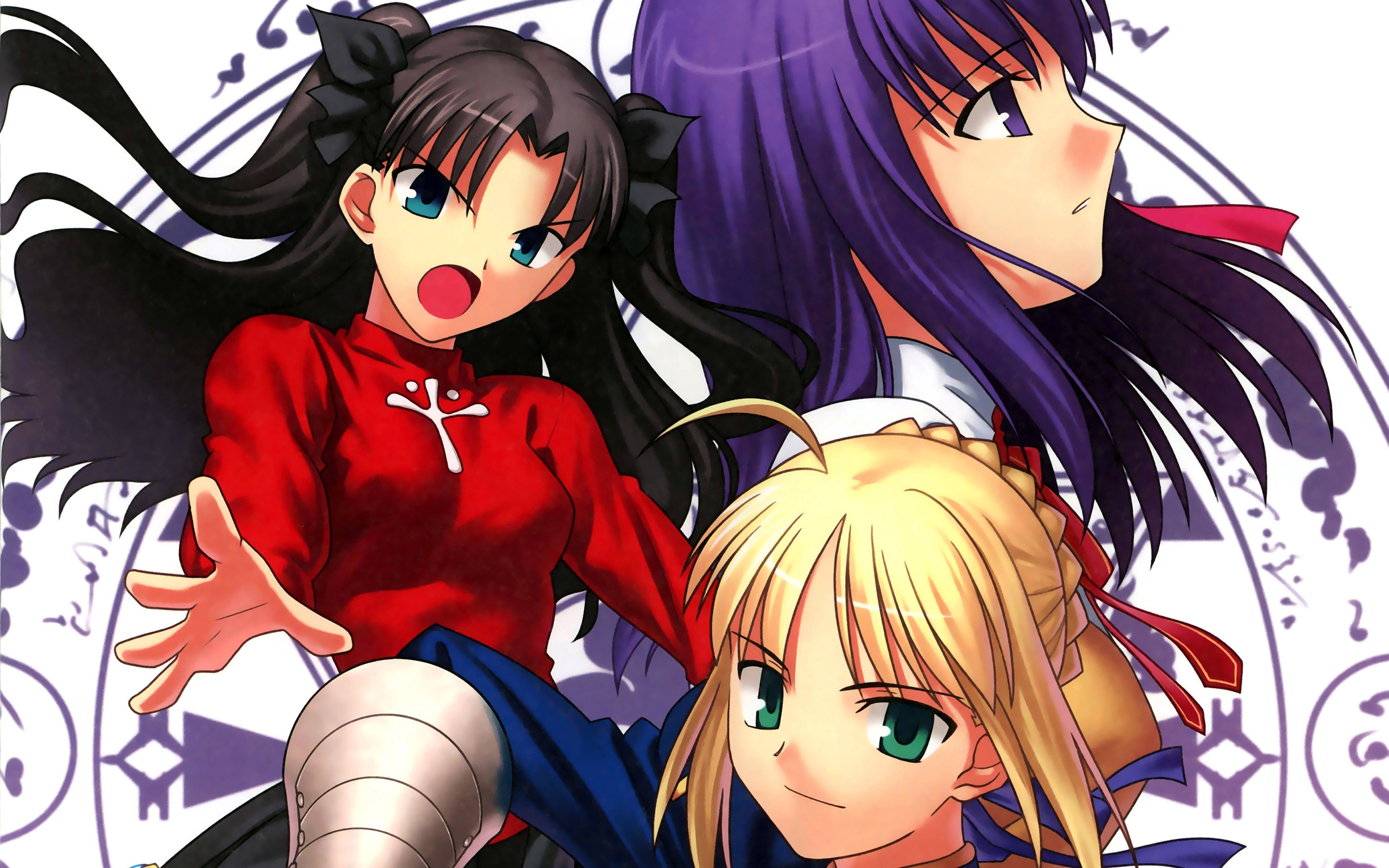 Laden Sie das Animes, Säbel (Fate Serie), Fate/stay Night, Rin Tohsaka, Sakura Matou, Schicksalsserie-Bild kostenlos auf Ihren PC-Desktop herunter