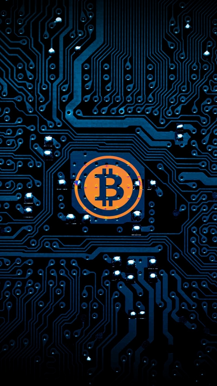 Download mobile wallpaper Technology, Circuit, Bitcoin for free.
