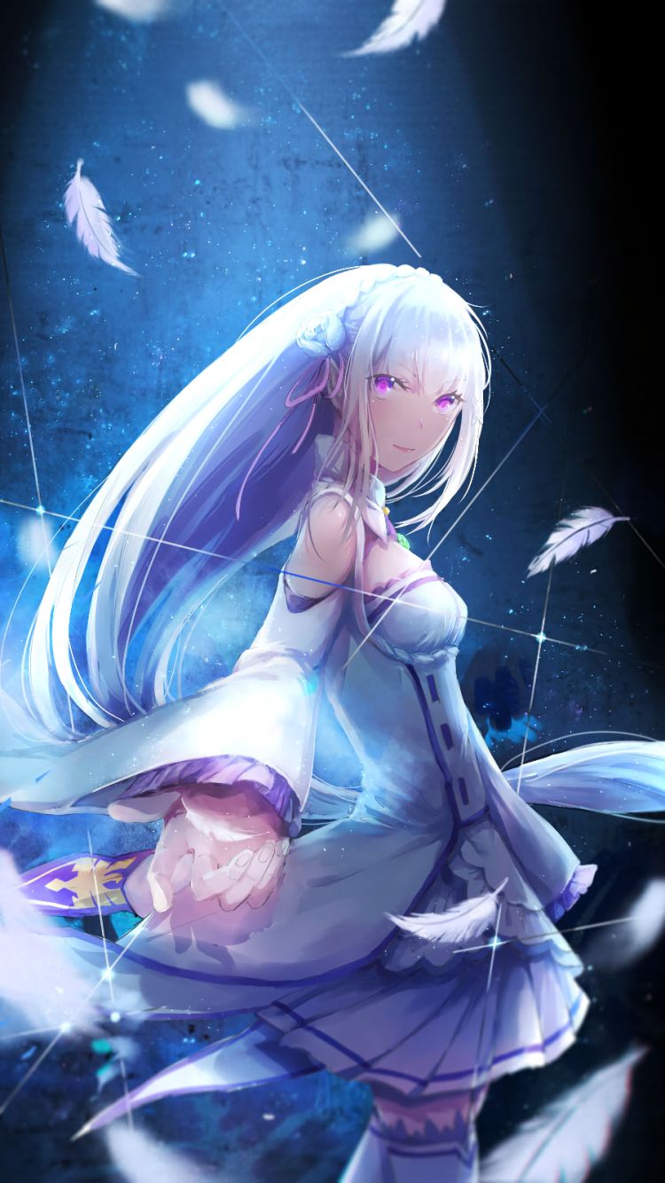 Handy-Wallpaper Animes, Emilia (Re: Zero), Re:zero Das Leben In Einer Anderen Welt Beginnen kostenlos herunterladen.