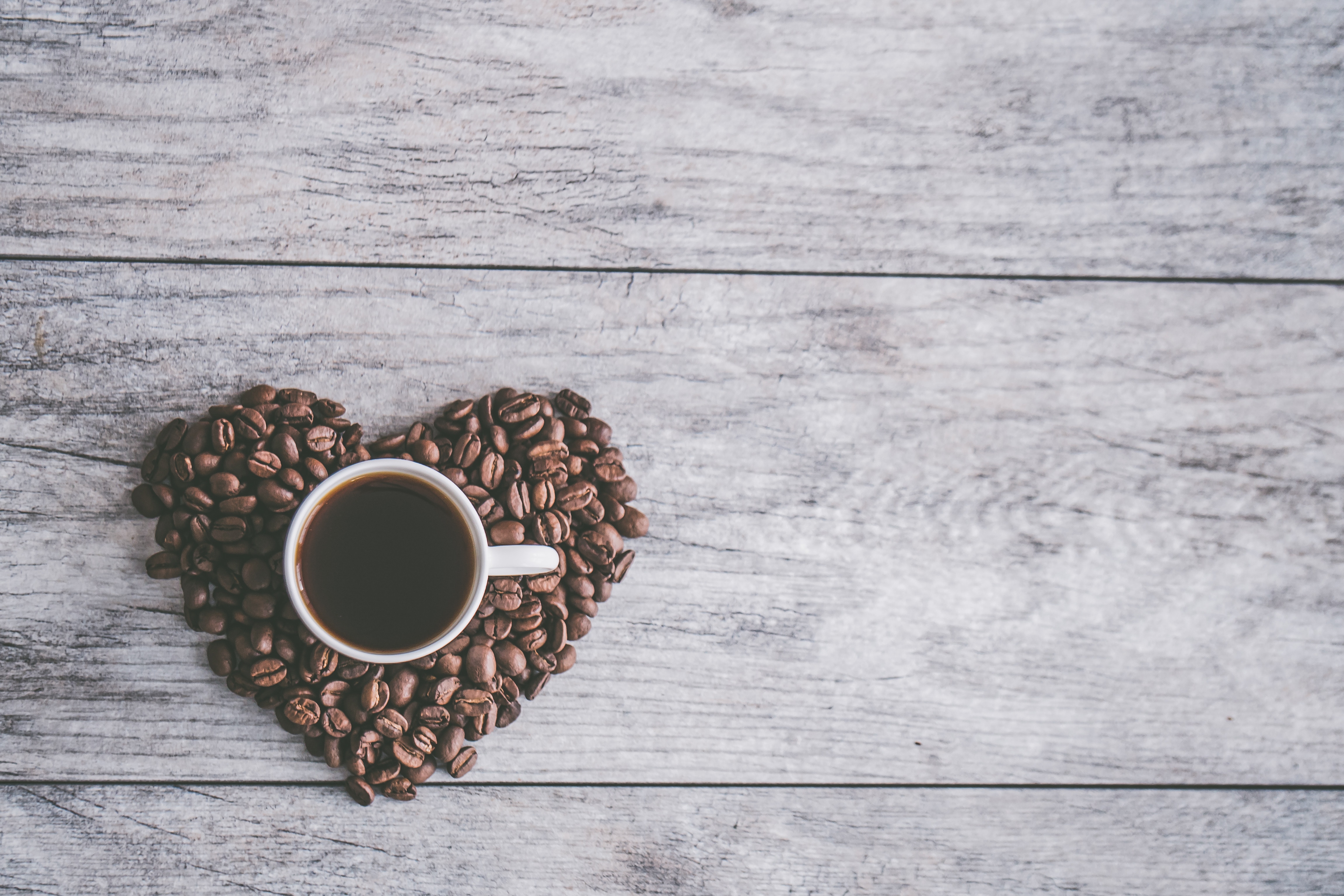 coffee beans, food, love, coffee, heart