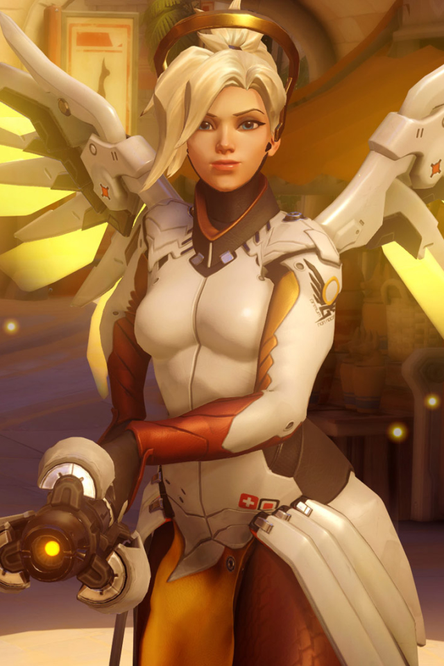 Download mobile wallpaper Overwatch, Video Game, Mercy (Overwatch) for free.