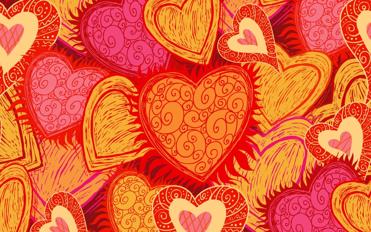Скачать картинку Люди, День Святого Валентина (Valentine's Day), Рисунки, Любовь, Сердца в телефон бесплатно.