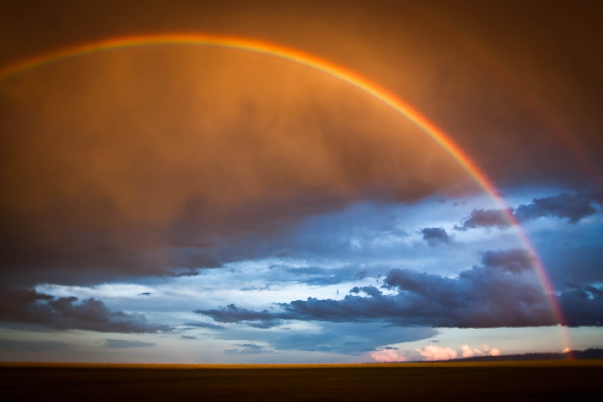 Free download wallpaper Nature, Sky, Rainbow, Earth, Cloud on your PC desktop