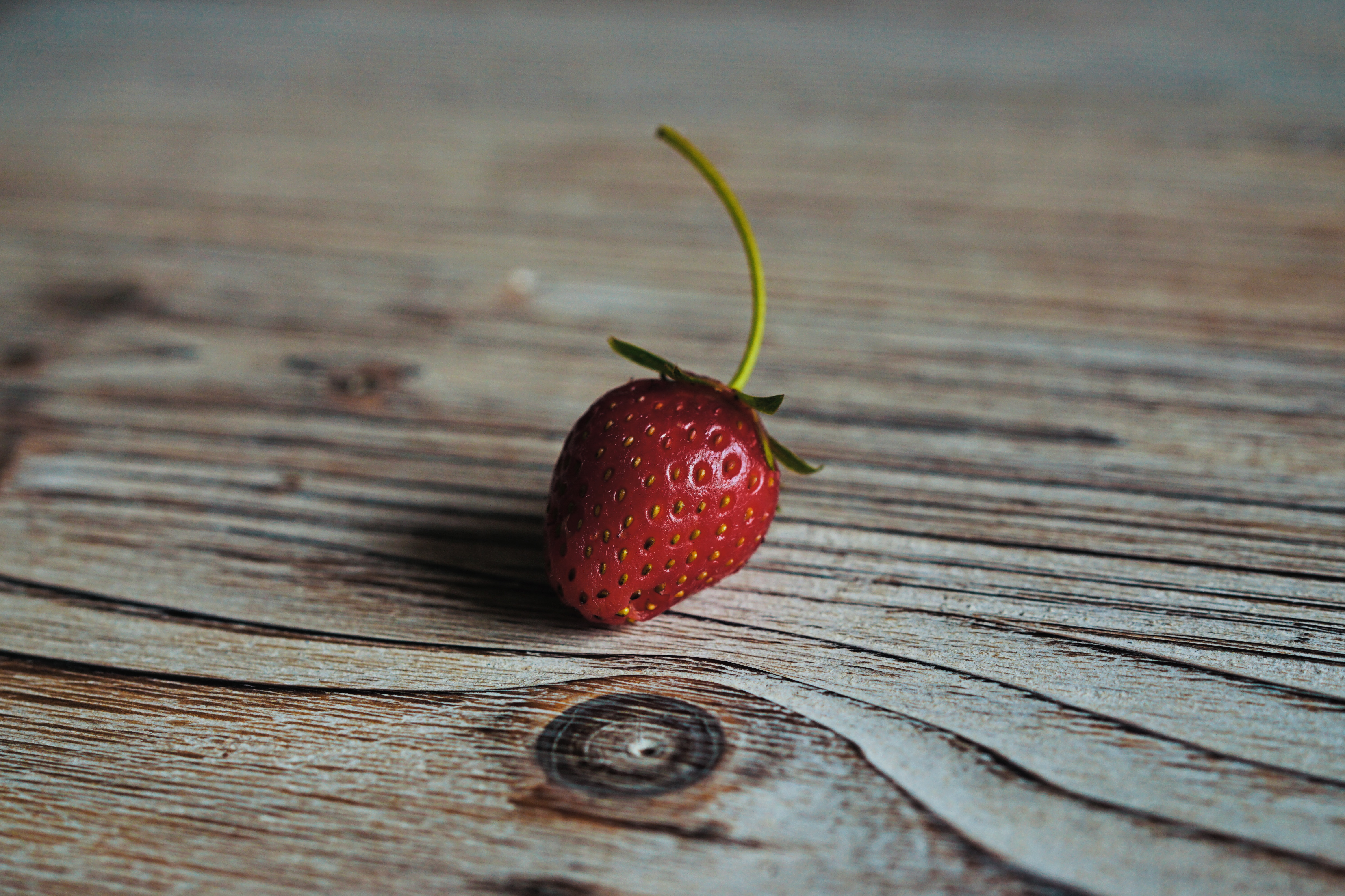 food, strawberry, berry, ripe, wooden table