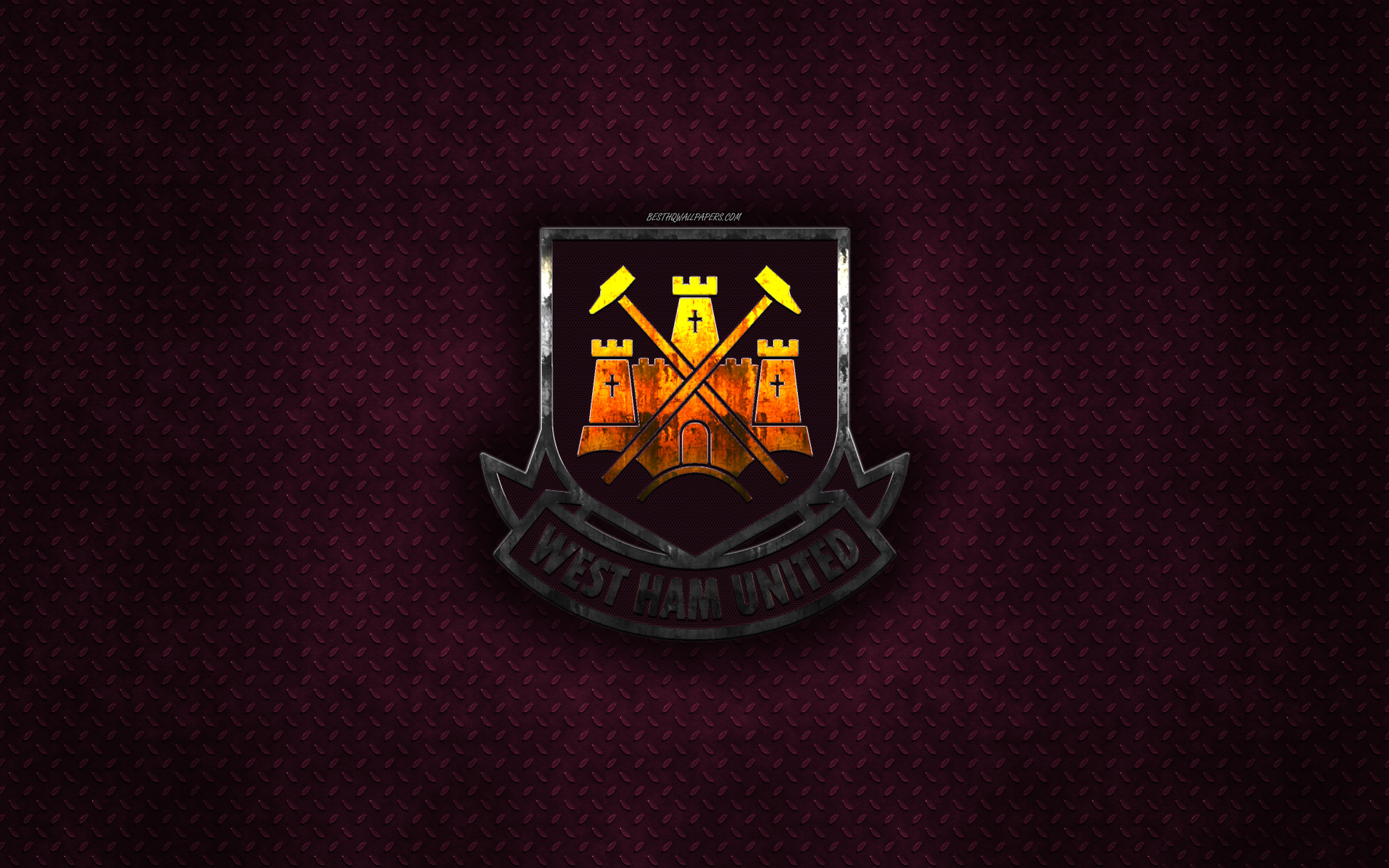 Laden Sie das Sport, Fußball, Logo, Emblem, West Ham United-Bild kostenlos auf Ihren PC-Desktop herunter