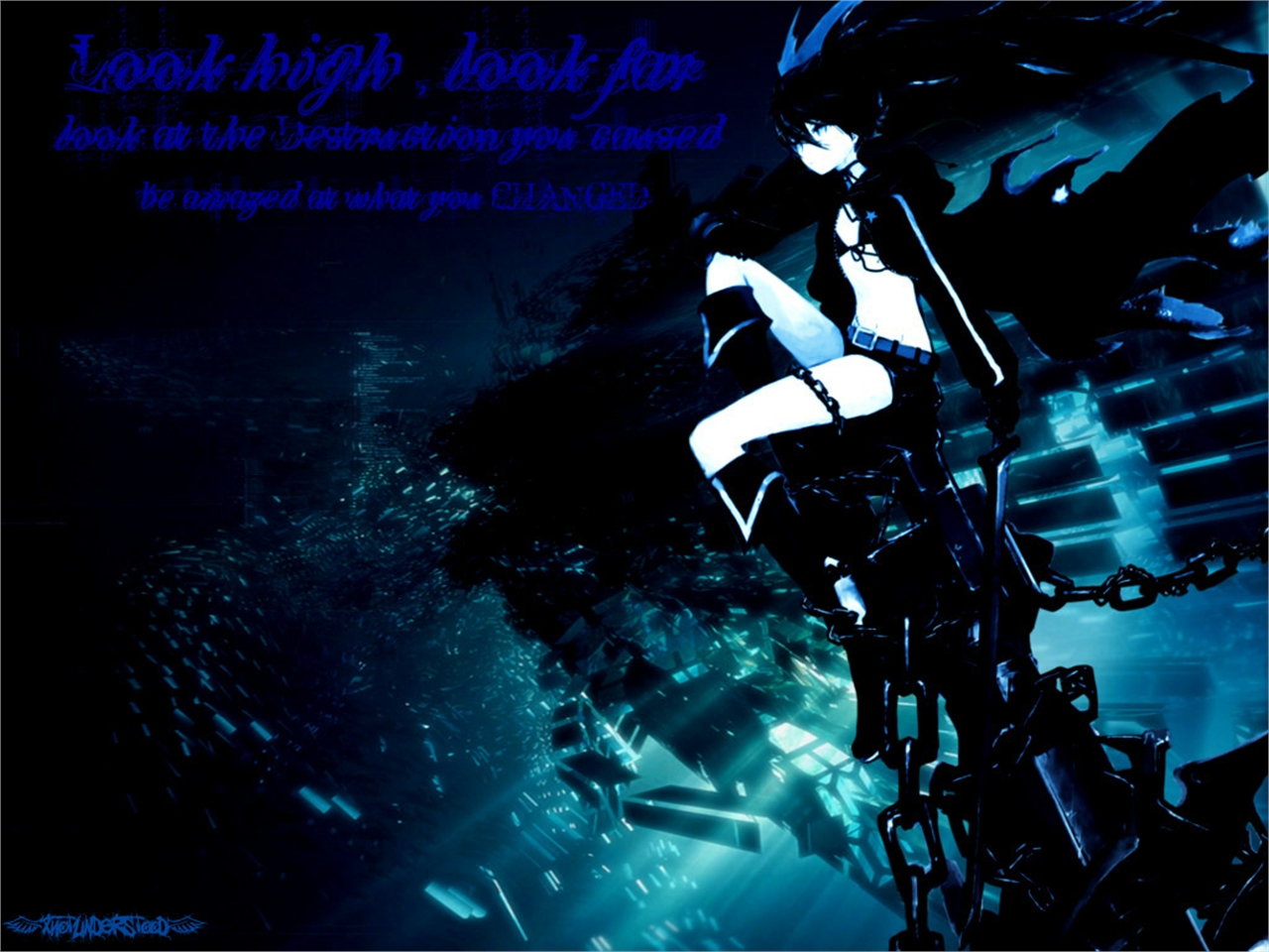 Free download wallpaper Anime, Black Rock Shooter on your PC desktop