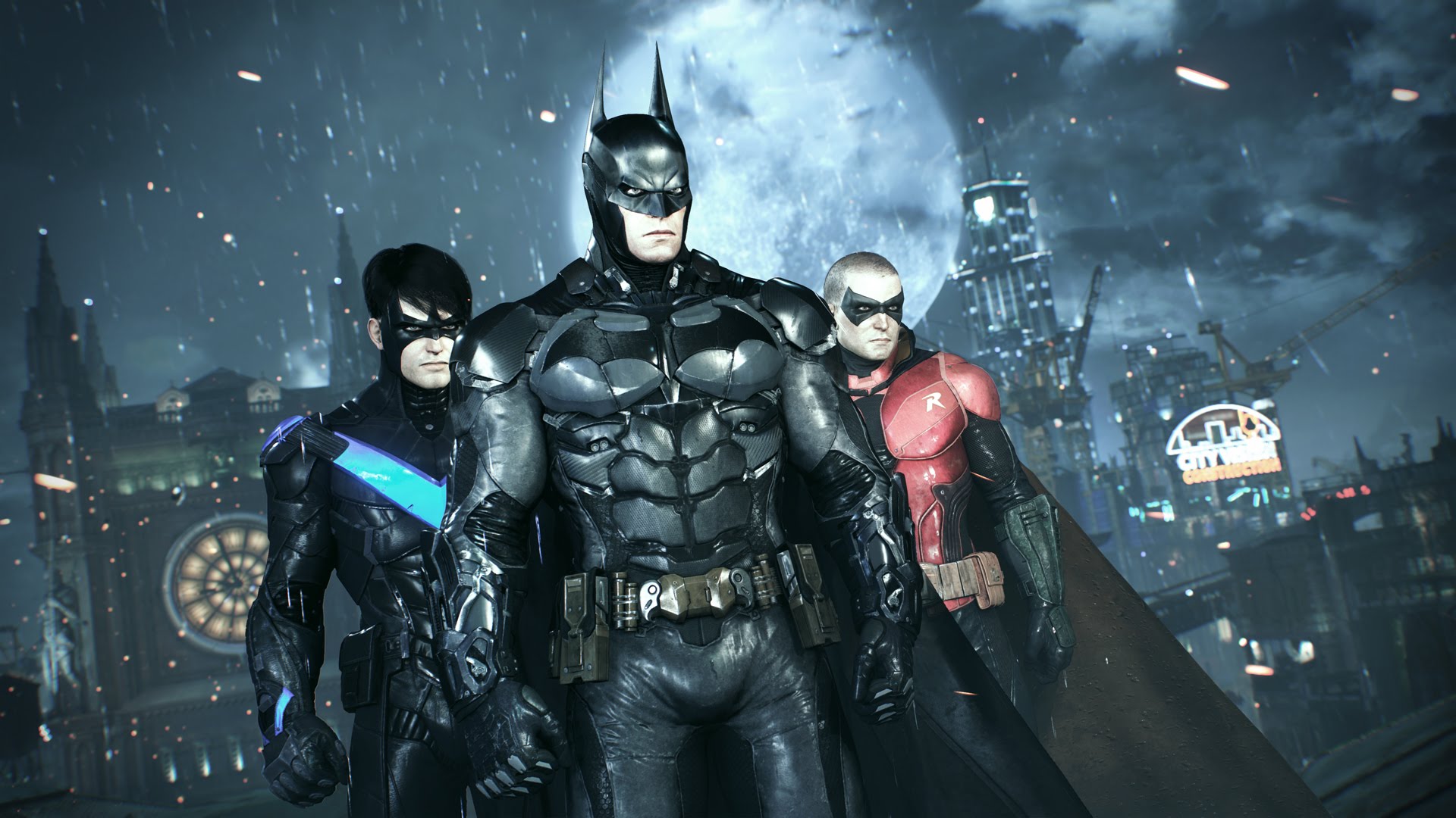 Download mobile wallpaper Batman, Video Game, Nightwing, Robin (Dc Comics), Dick Grayson, Tim Drake, Batman: Arkham Knight for free.