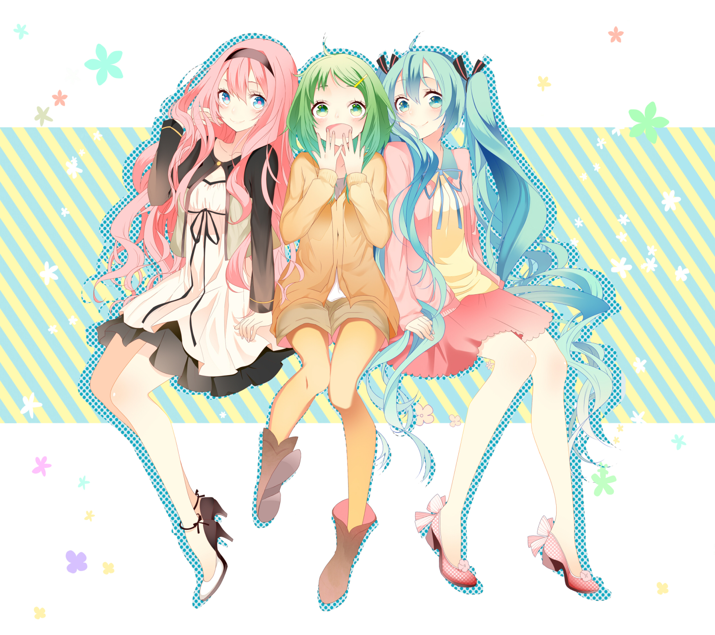 Baixe gratuitamente a imagem Anime, Vocaloid, Hatsune Miku, Luka Megurine, Gumi (Vocaloide) na área de trabalho do seu PC