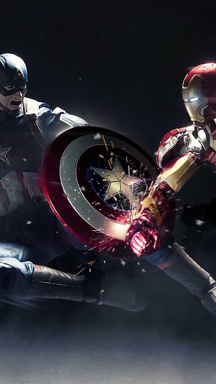 Download mobile wallpaper Iron Man, Captain America, Movie, Captain America: Civil War for free.