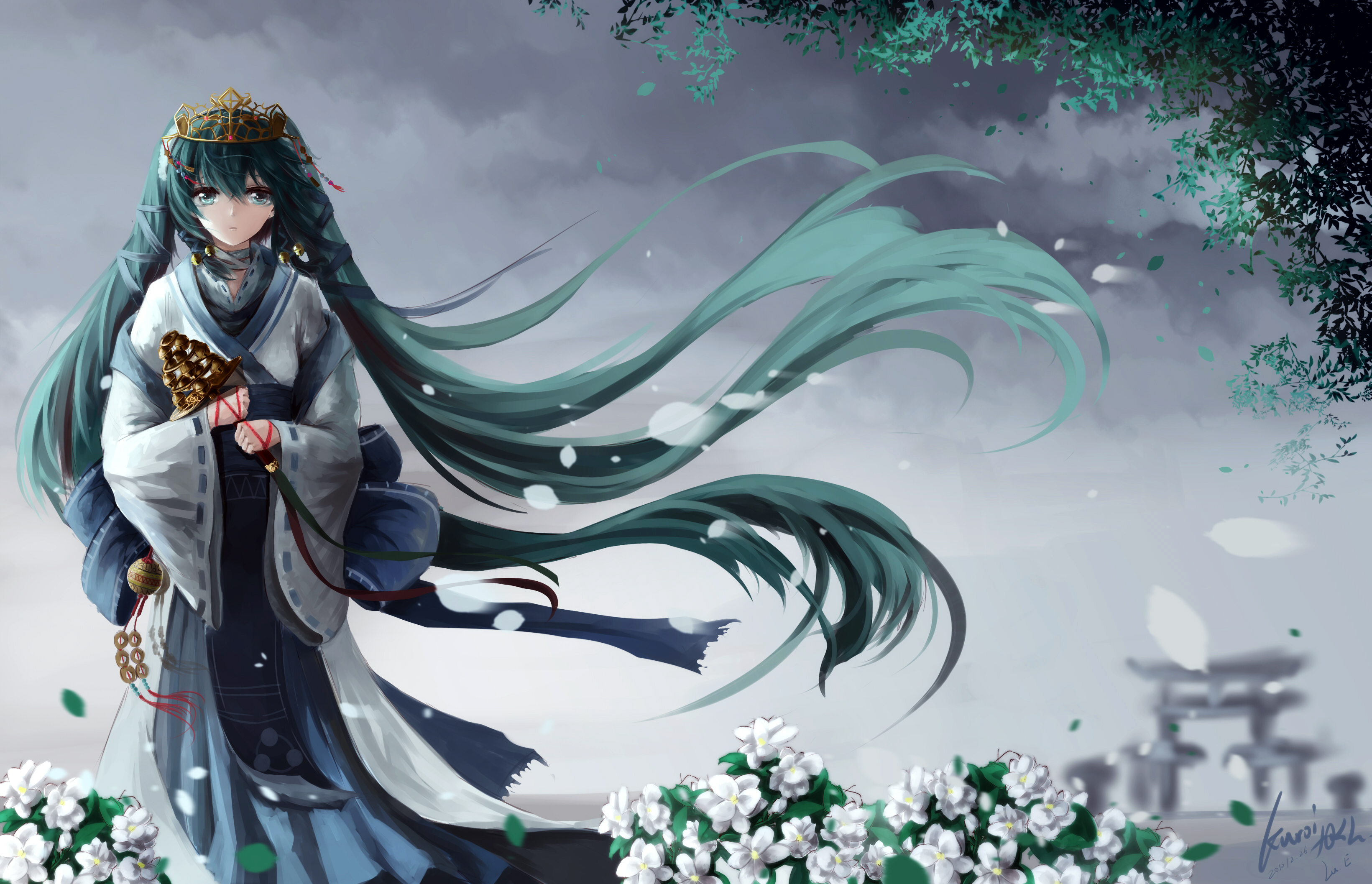 Free download wallpaper Anime, Vocaloid, Blossom, Hatsune Miku on your PC desktop