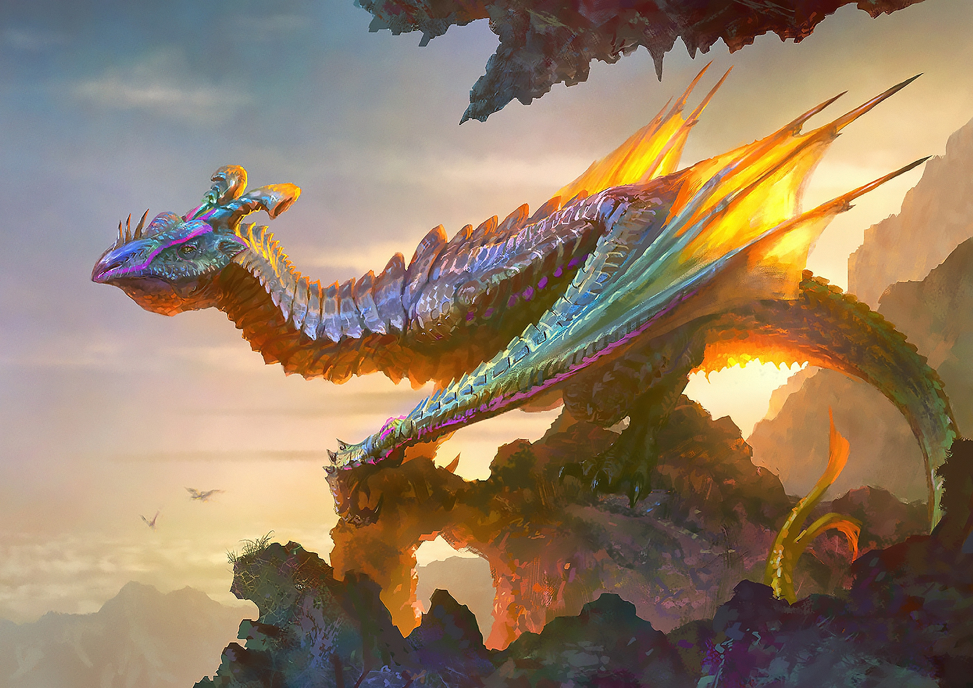 Free download wallpaper Fantasy, Wings, Dragon on your PC desktop