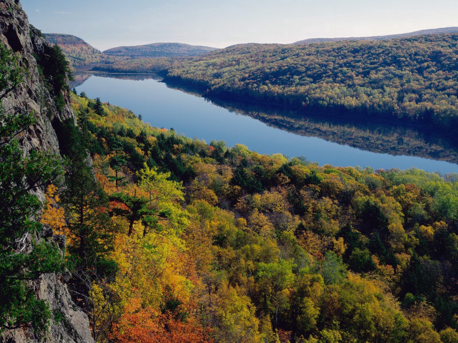 Download mobile wallpaper Nature, Trees, Forest, View From Above, Rivers for free.