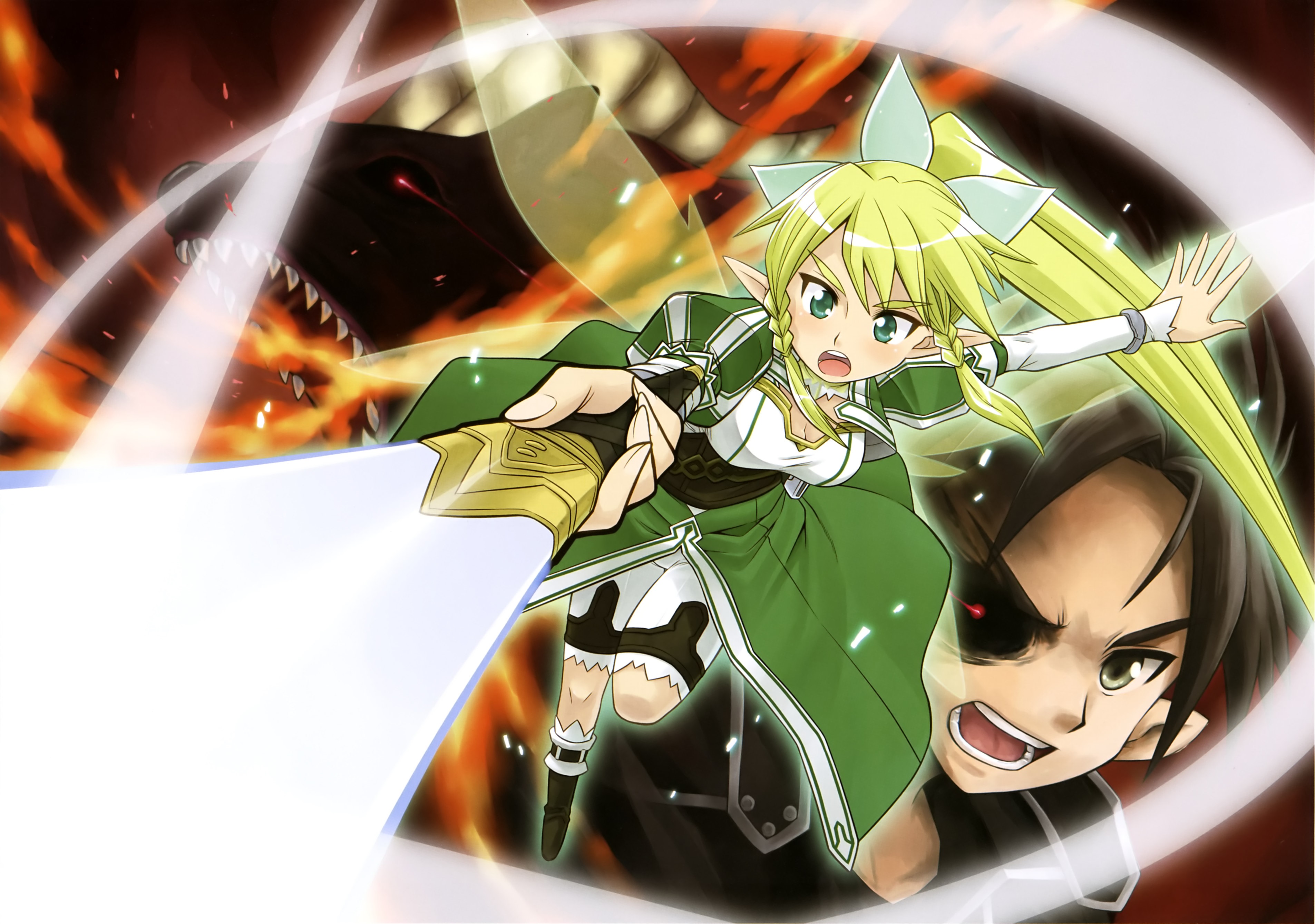 Baixar papel de parede para celular de Anime, Sword Art Online, Kirito (Sword Art Online), Leafa (Sword Art Online) gratuito.