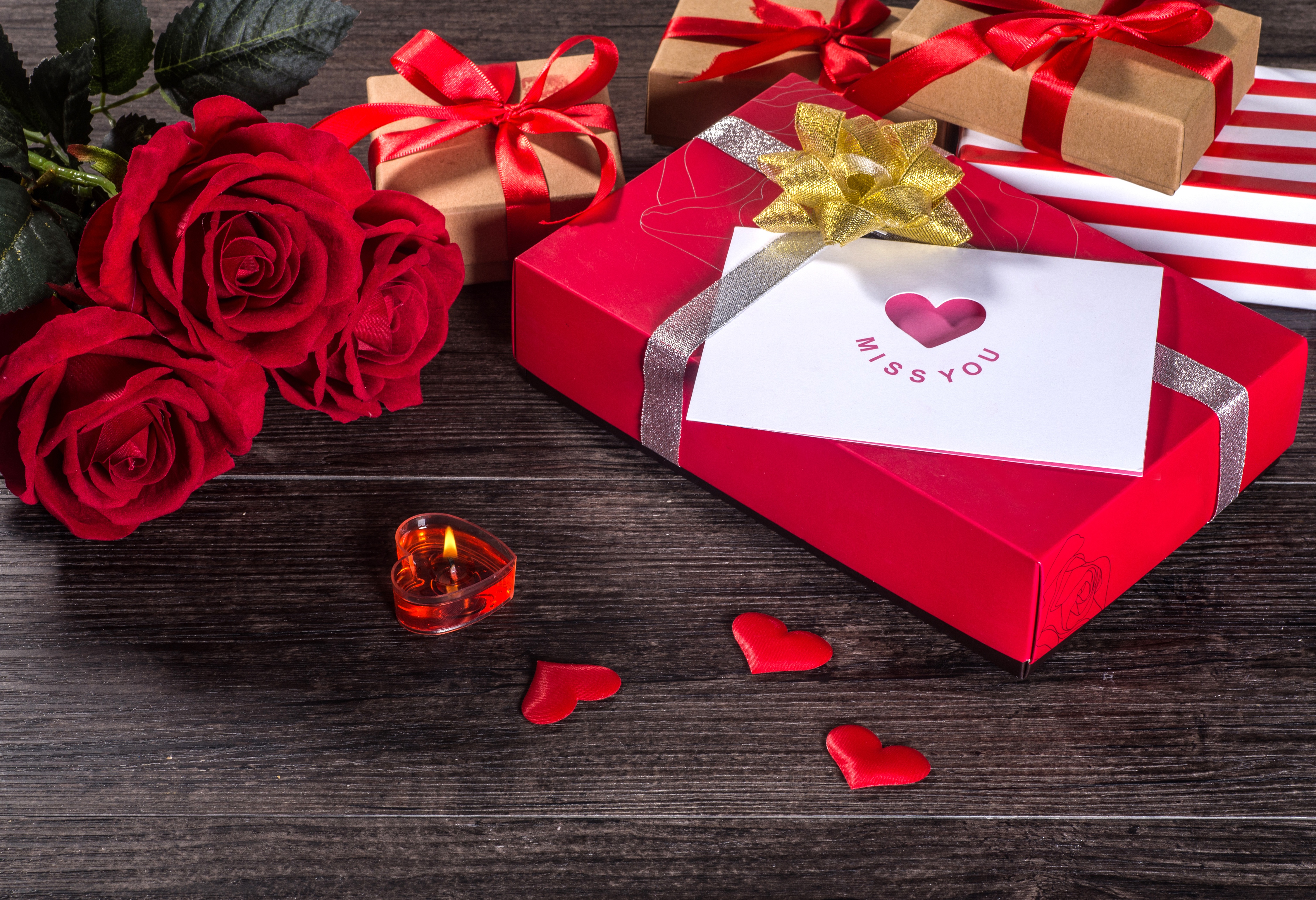 PCデスクトップに静物, 花, 贈り物, 愛する, バレンタイン・デー, 心臓, ホリデー画像を無料でダウンロード