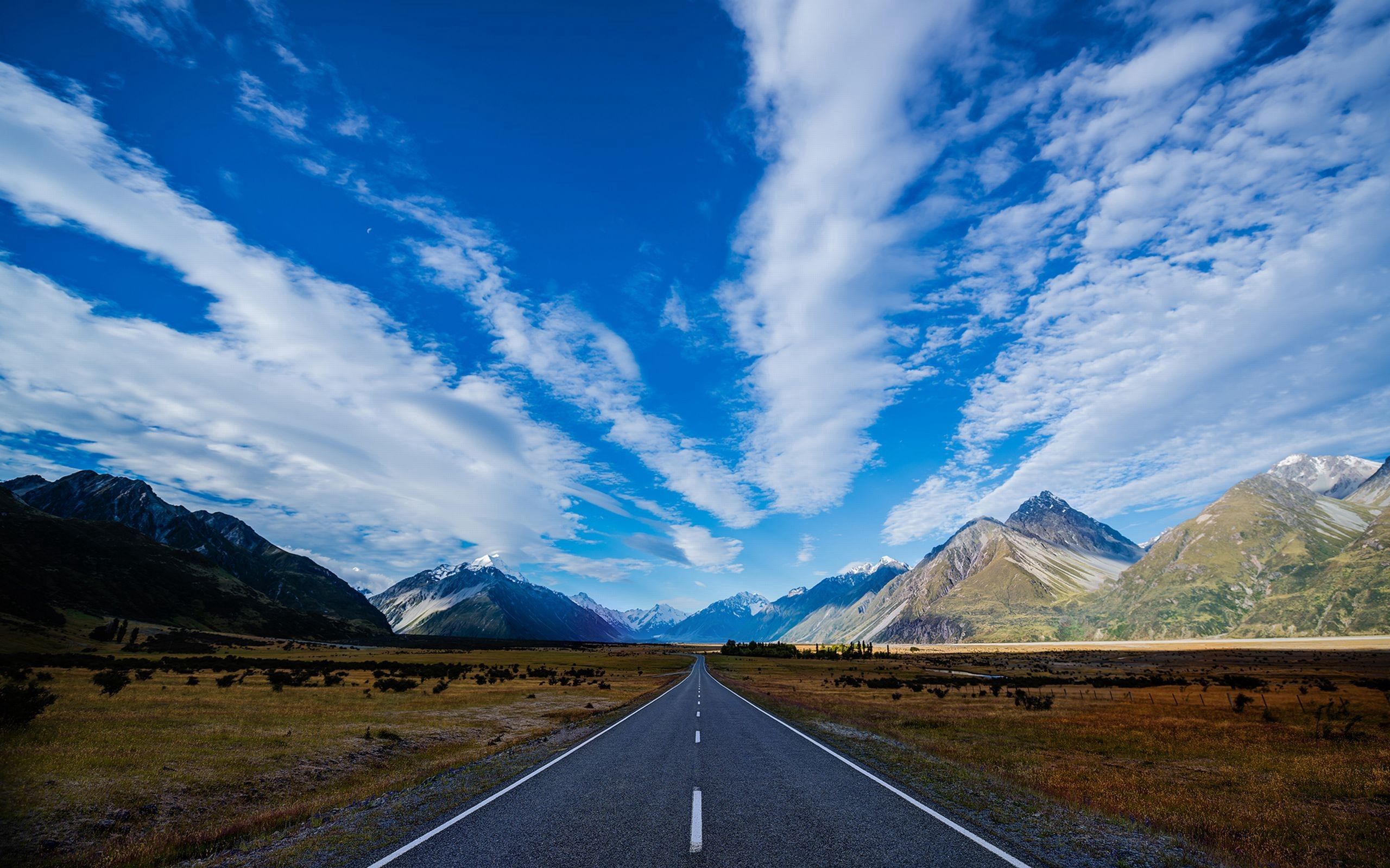 Download mobile wallpaper Path, Sky, Markup, Way, Road, Nature for free.