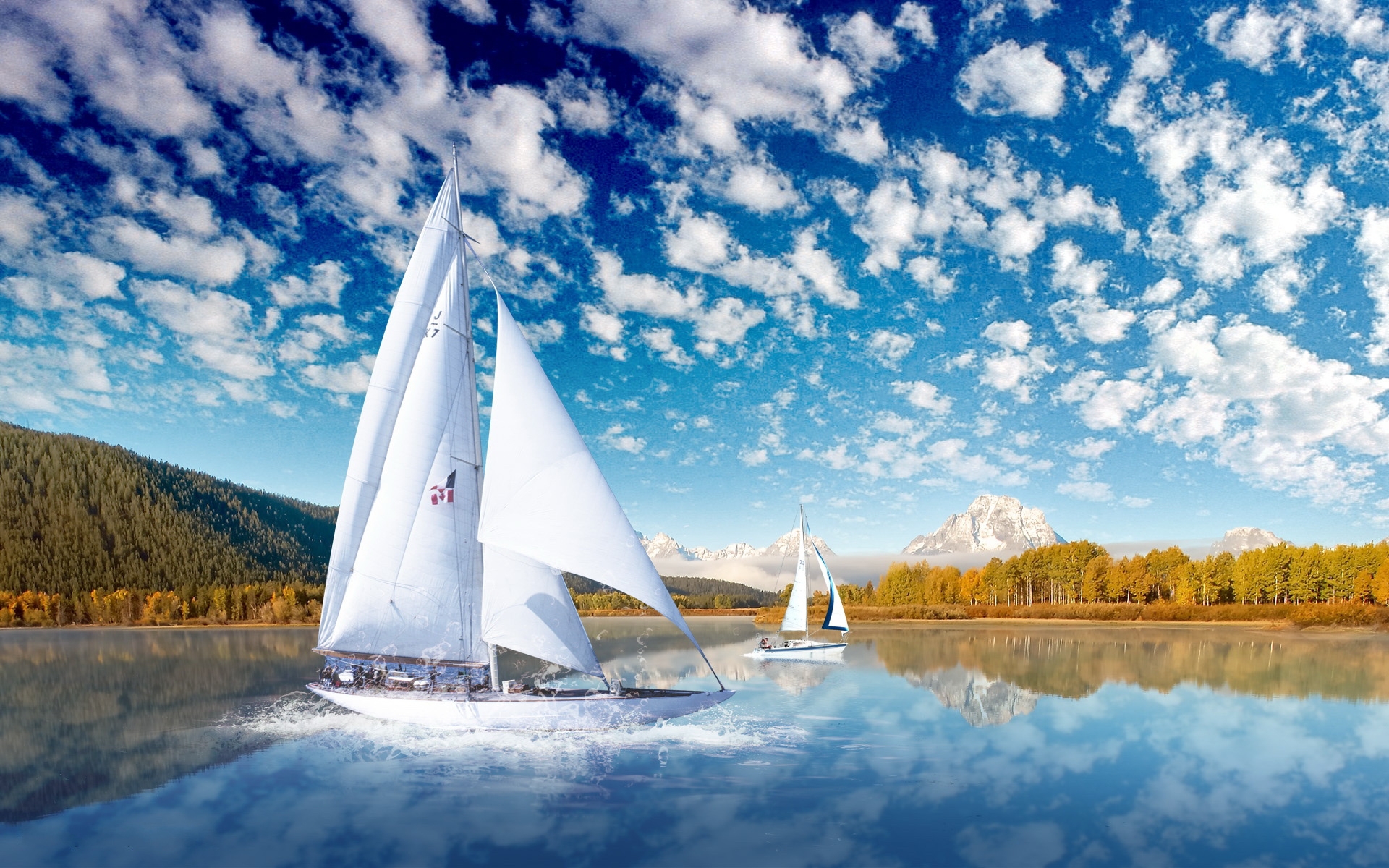 Free download wallpaper Yachts, Transport, Landscape on your PC desktop