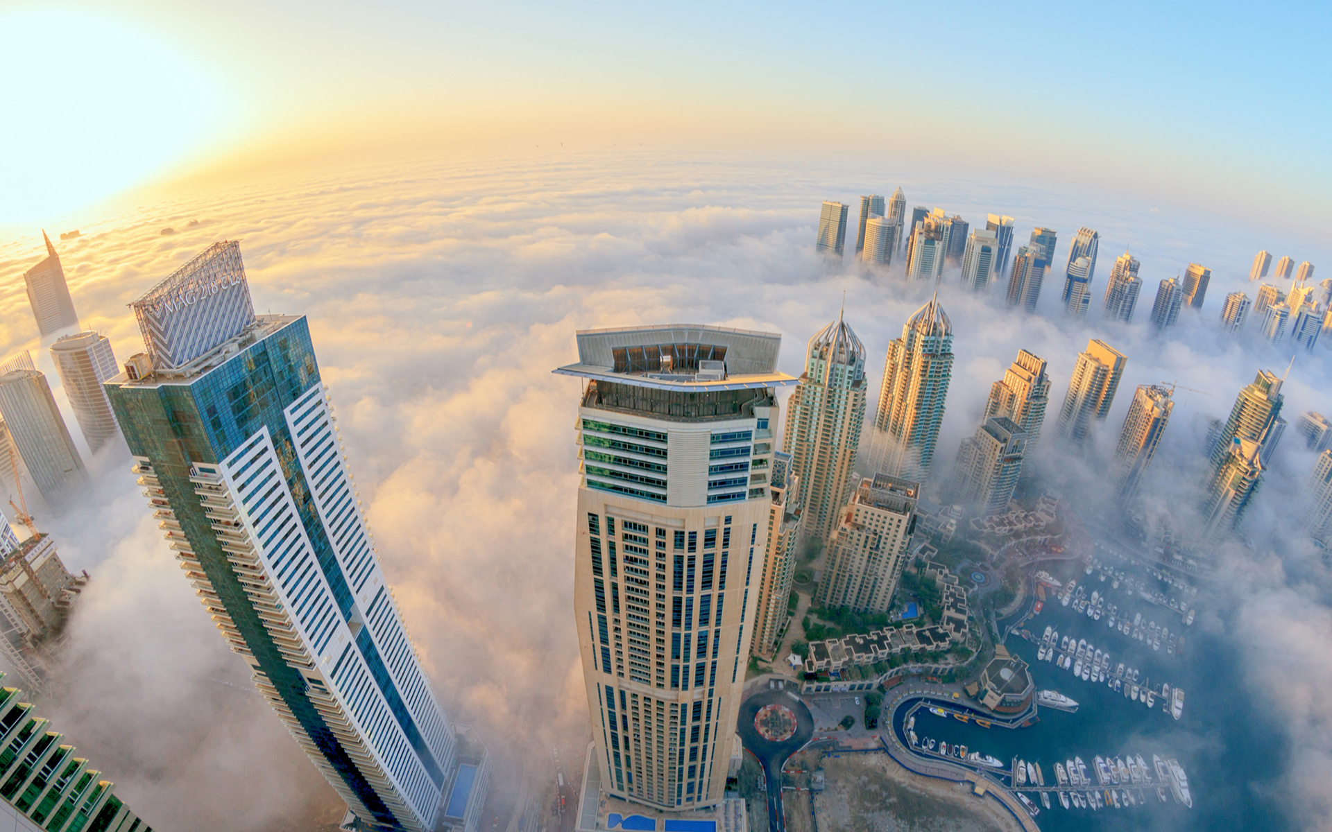 Laden Sie das Dubai, Fotografie, Fischauge-Bild kostenlos auf Ihren PC-Desktop herunter