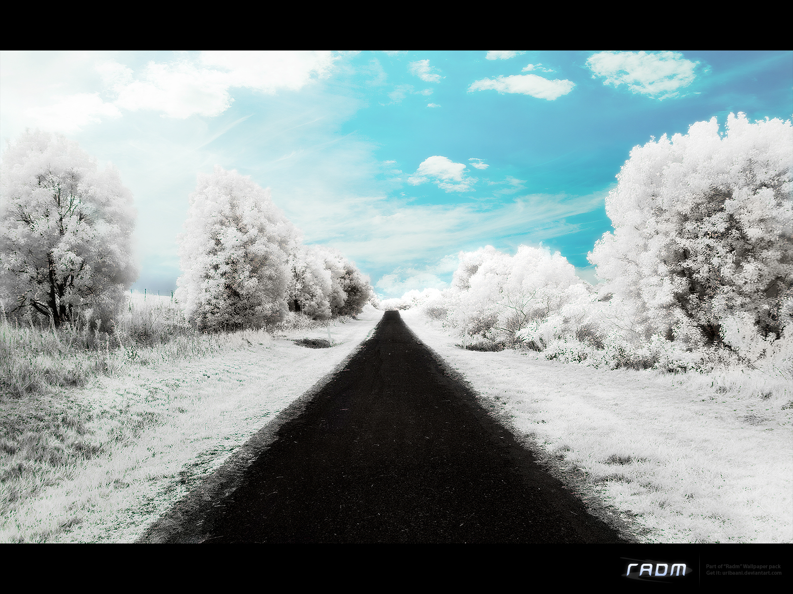 Download mobile wallpaper Snow, Winter, Road, Earth, Artistic for free.