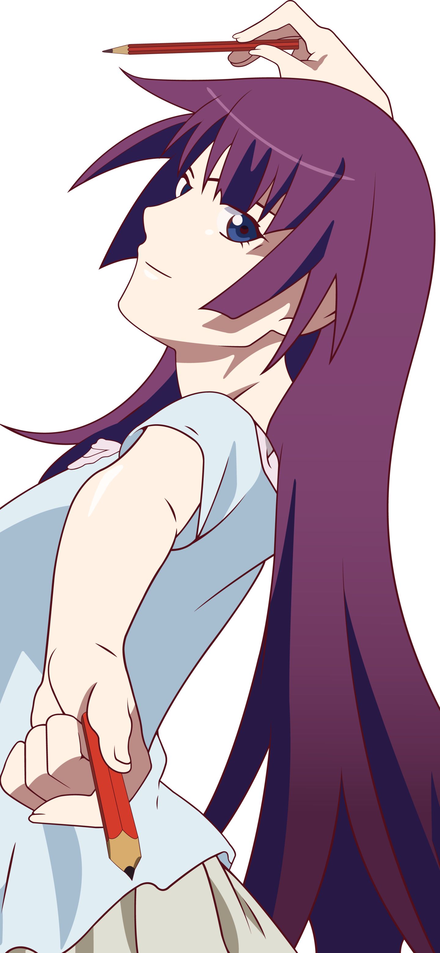 Handy-Wallpaper Animes, Monogatari (Serie), Hitagi Senjogahara kostenlos herunterladen.