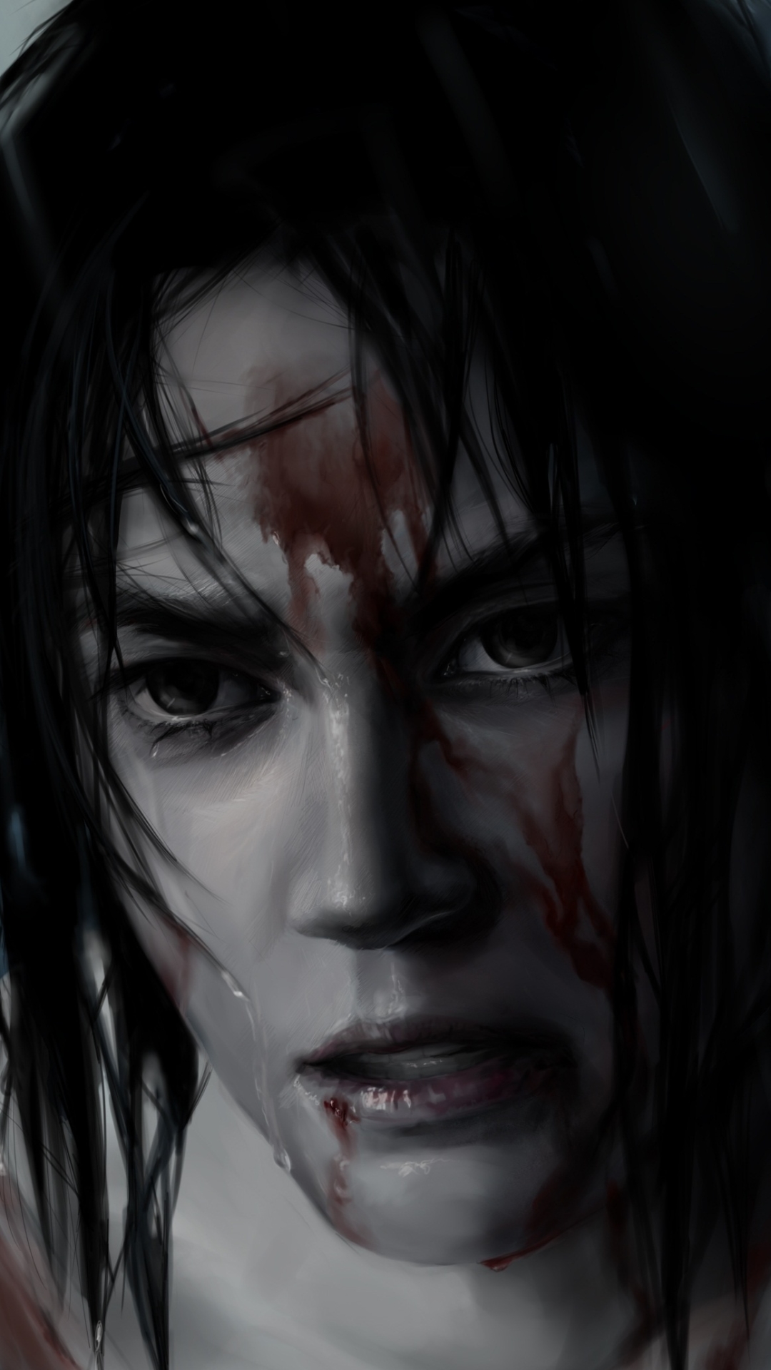 Download mobile wallpaper Anime, Rain, Naruto, Blood, Black Hair, Sasuke Uchiha, Short Hair for free.