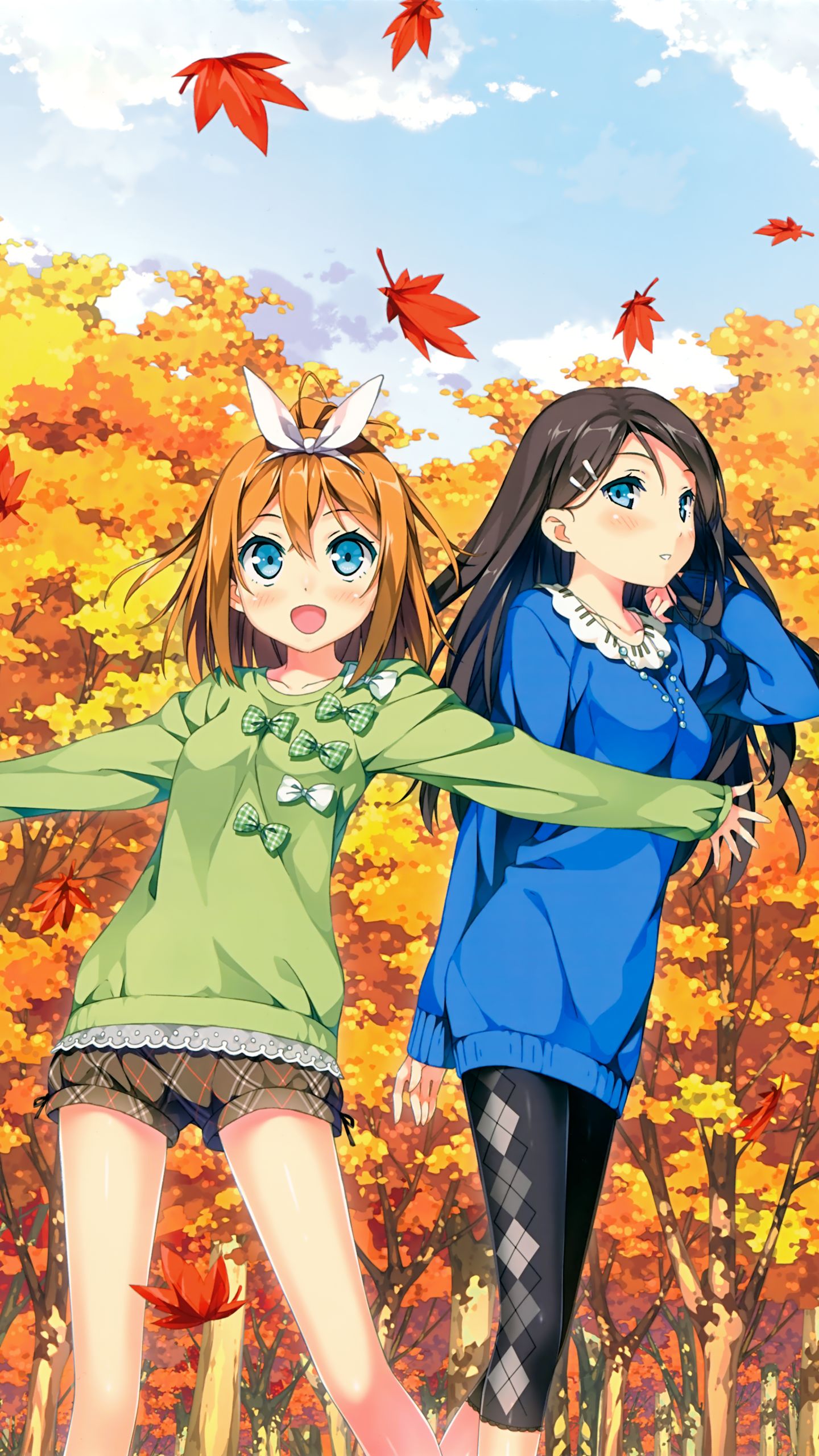 Download mobile wallpaper Anime, Fall, Original, 5 Nenme No Houkago for free.