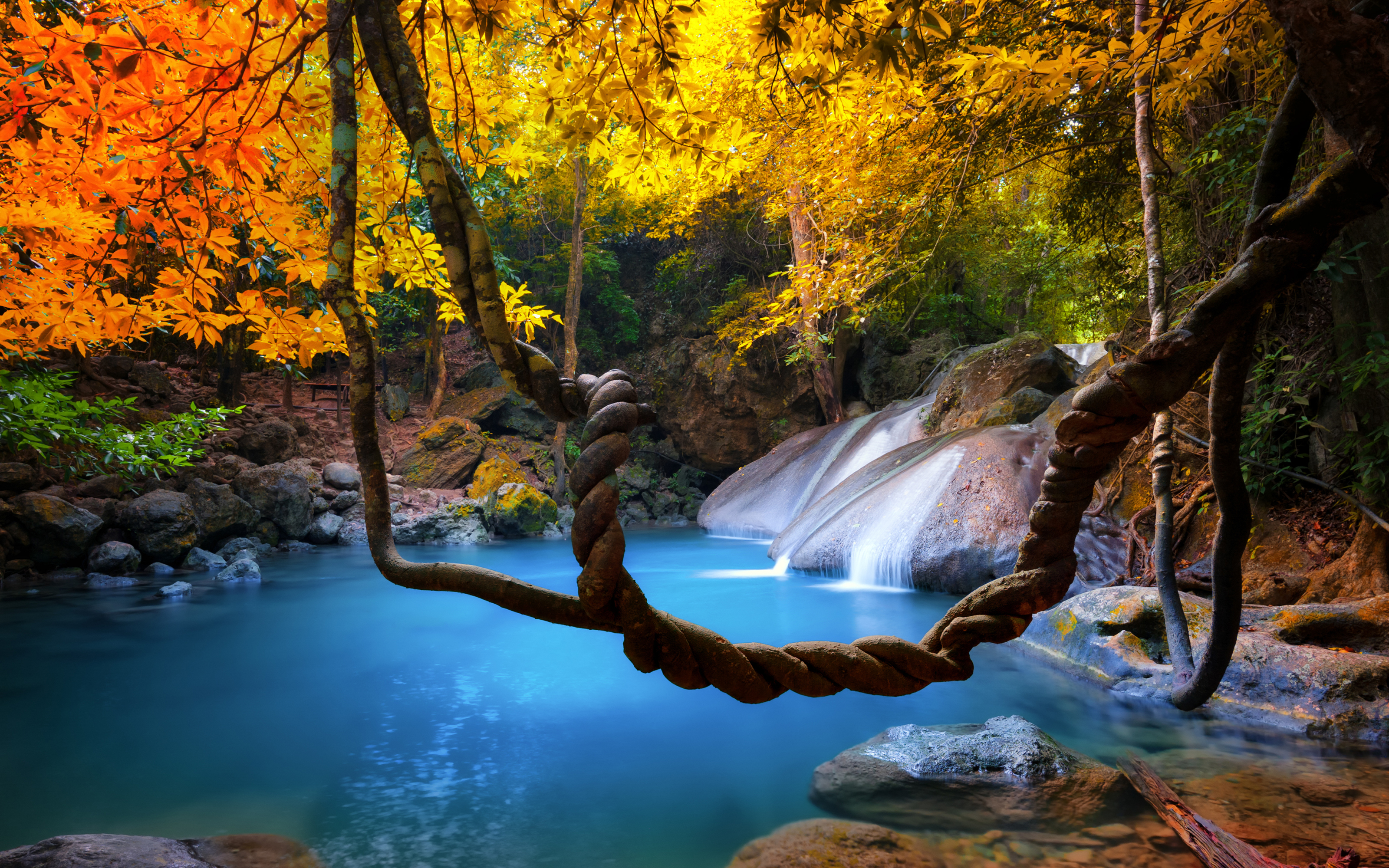 Free download wallpaper Nature, Lakes, Lake, Fall, Earth, Stream on your PC desktop