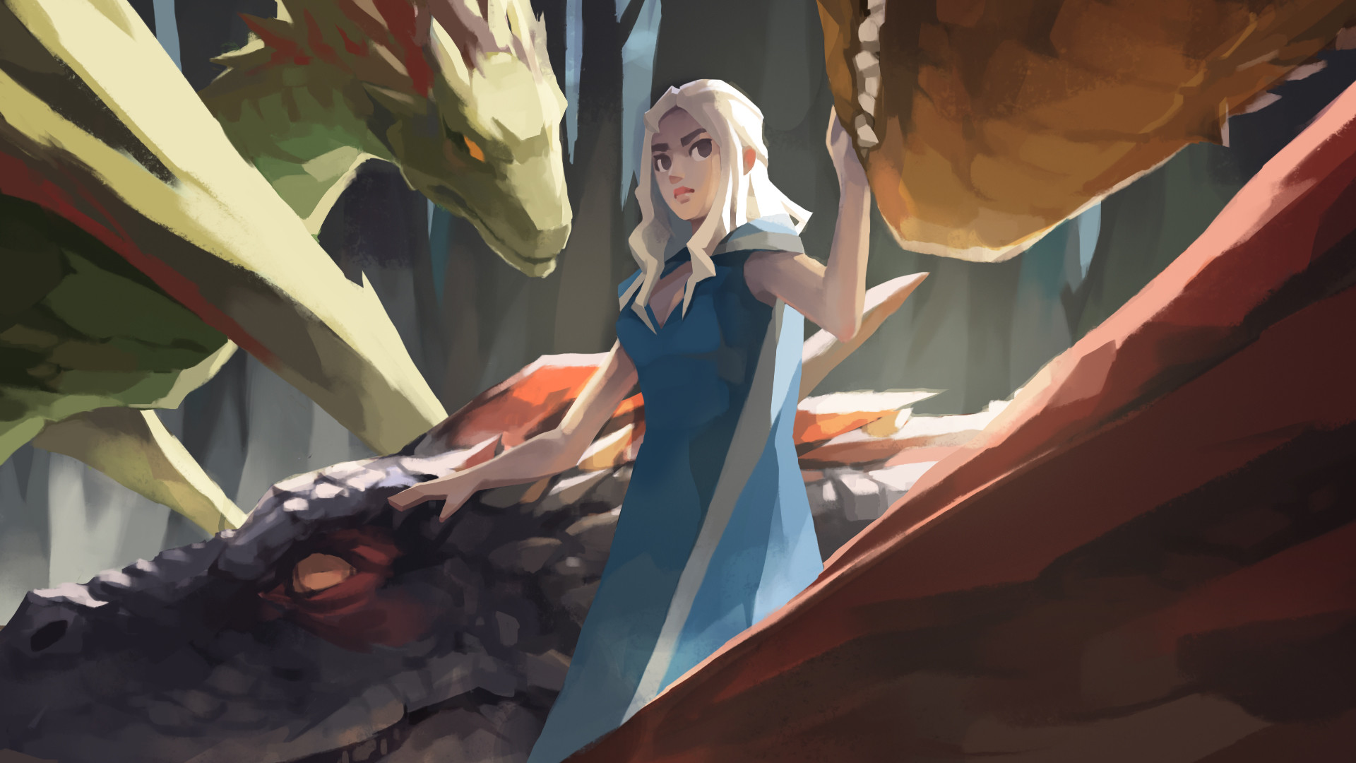 Free download wallpaper Game Of Thrones, Dragon, Tv Show, Daenerys Targaryen on your PC desktop