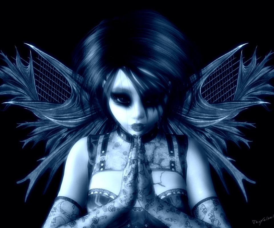 Download mobile wallpaper Gothic, Dark, Angel, Leather for free.
