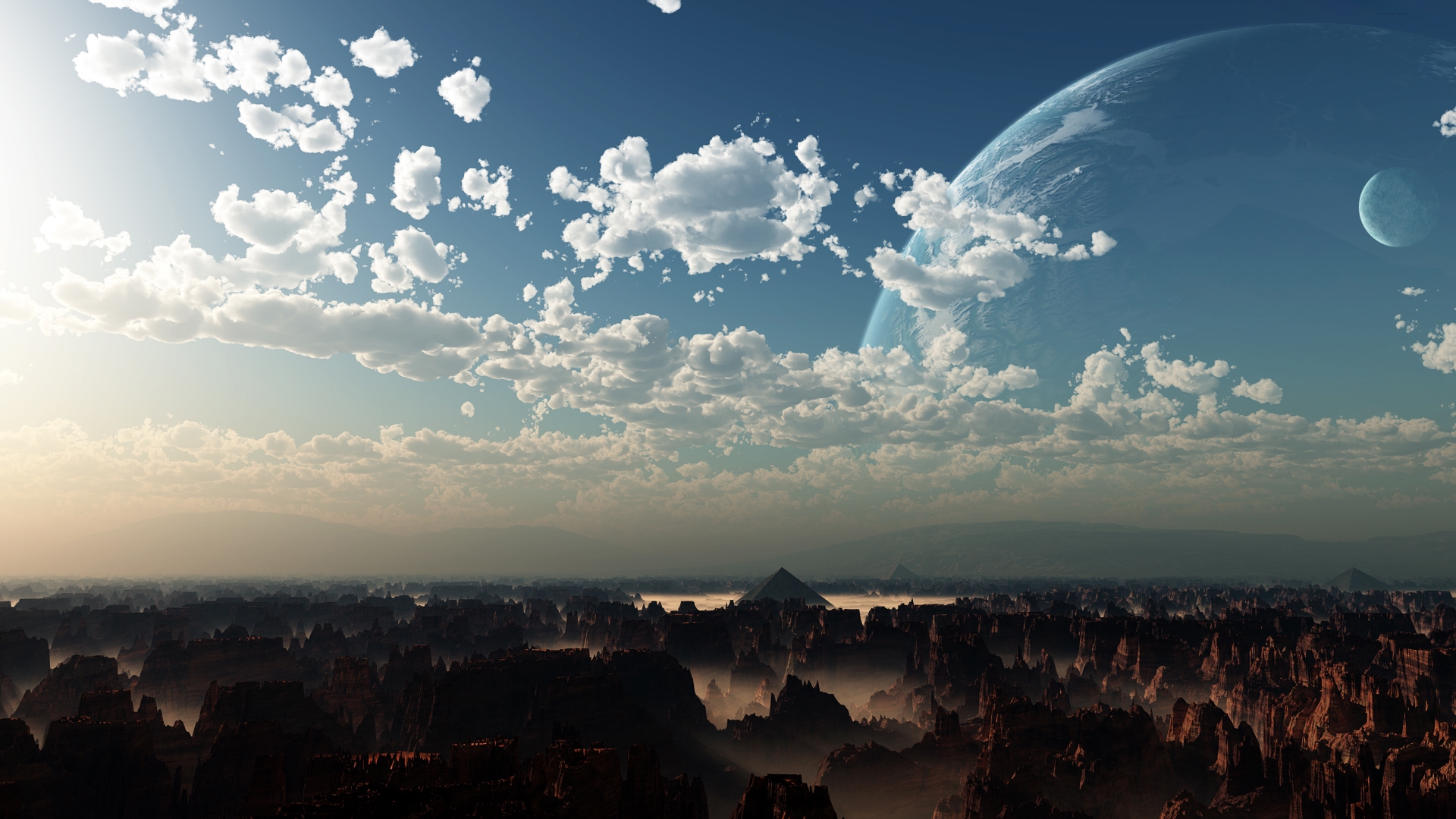 Free download wallpaper Mountains, Landscape, Fantasy on your PC desktop