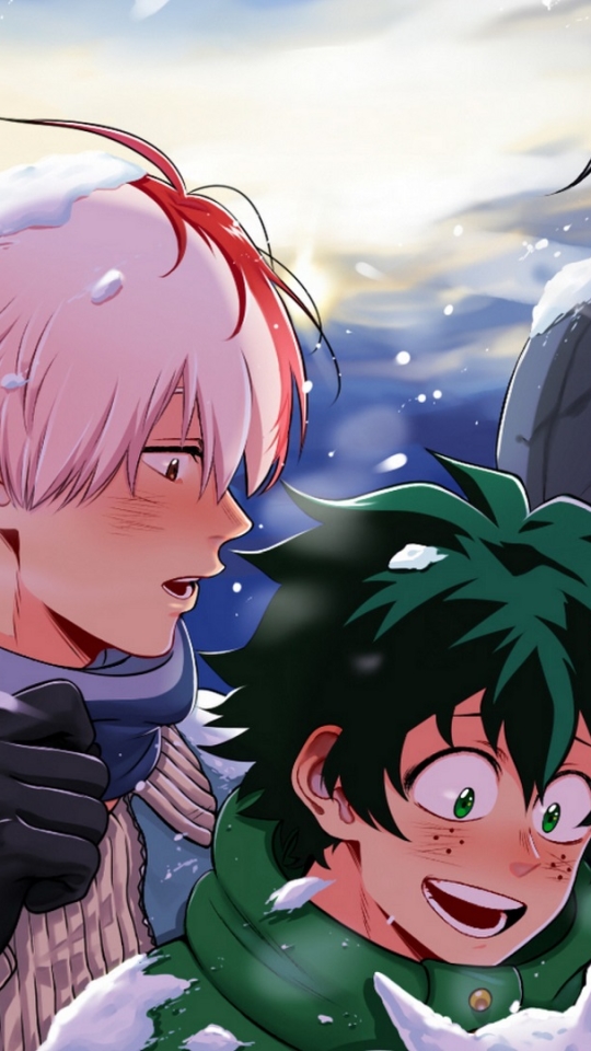 Download mobile wallpaper Anime, Izuku Midoriya, Shoto Todoroki, My Hero Academia for free.