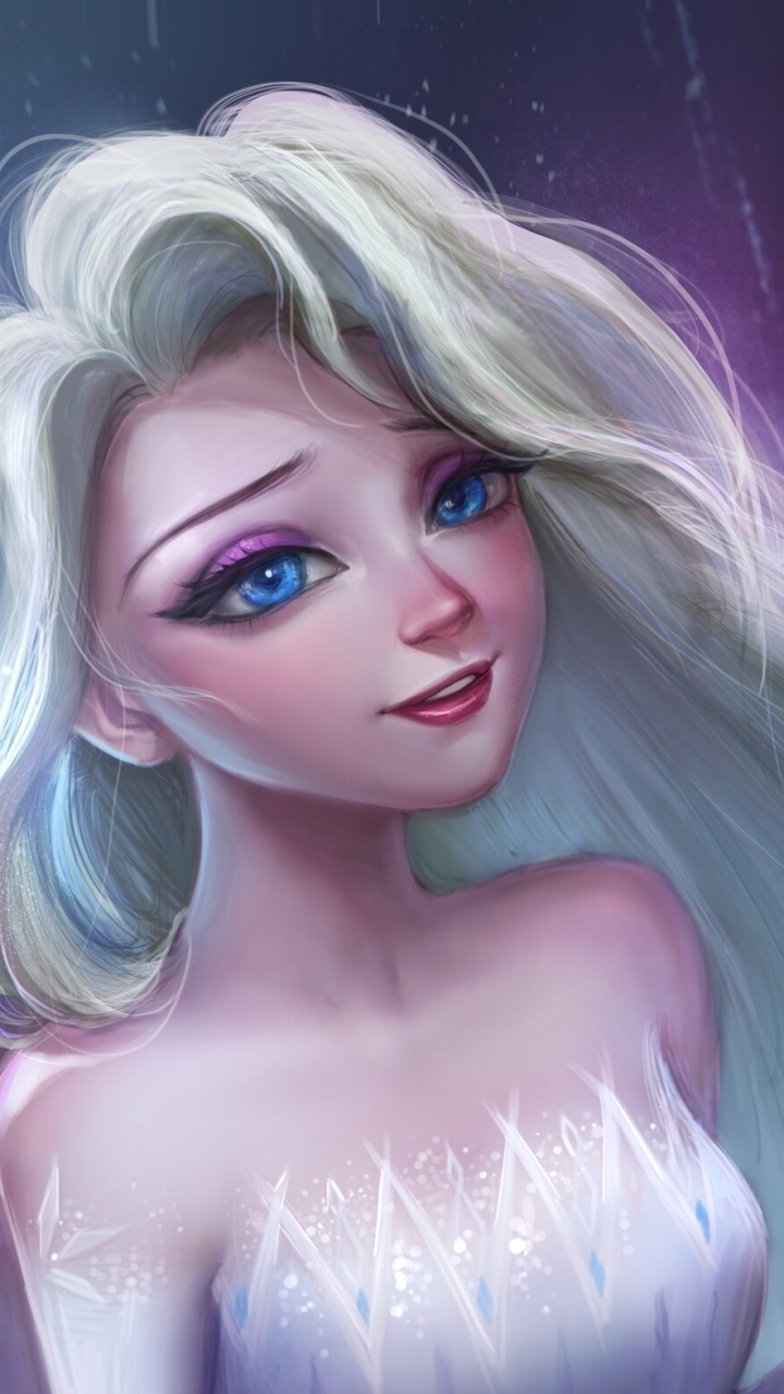 Download mobile wallpaper Blue Eyes, Movie, White Hair, Elsa (Frozen), Frozen 2 for free.
