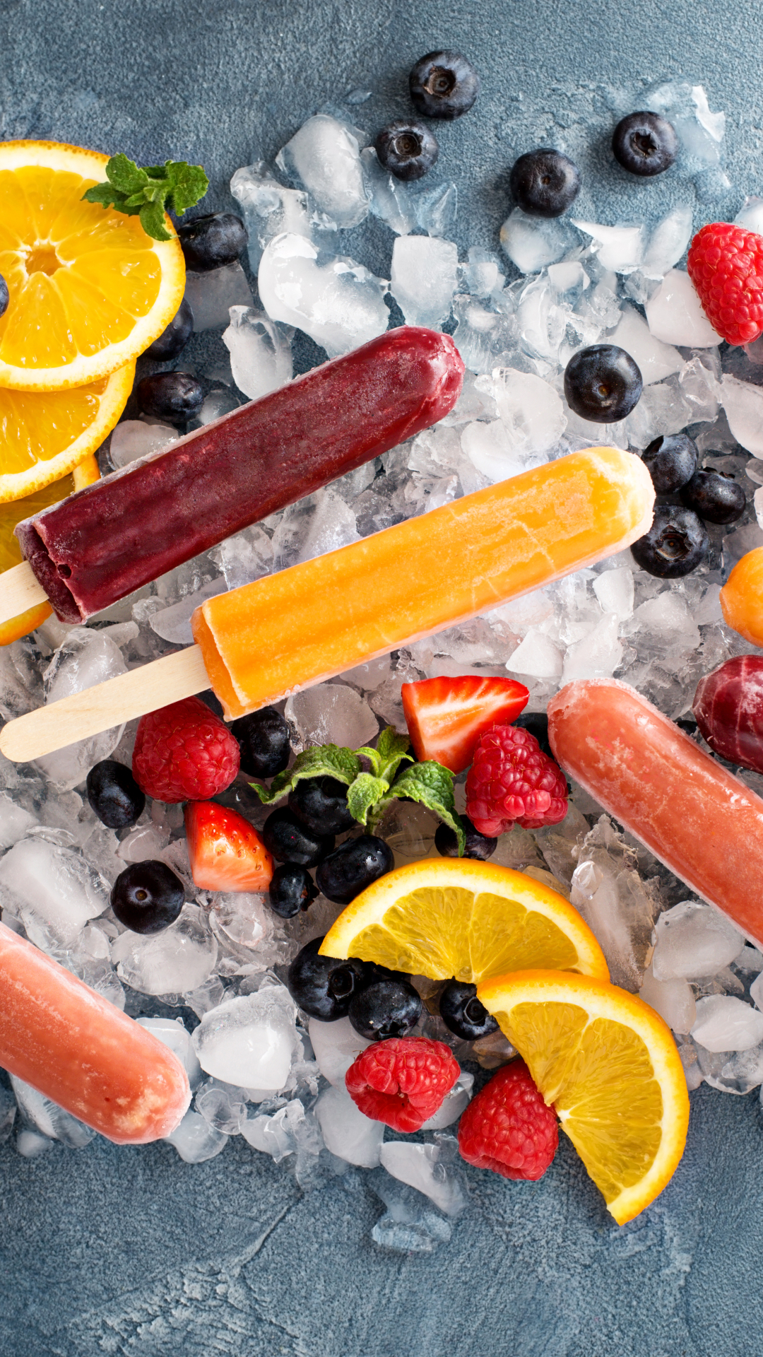 Download mobile wallpaper Food, Blueberry, Raspberry, Ice Cream, Berry, Fruit, Ice Cube, Orange (Fruit) for free.